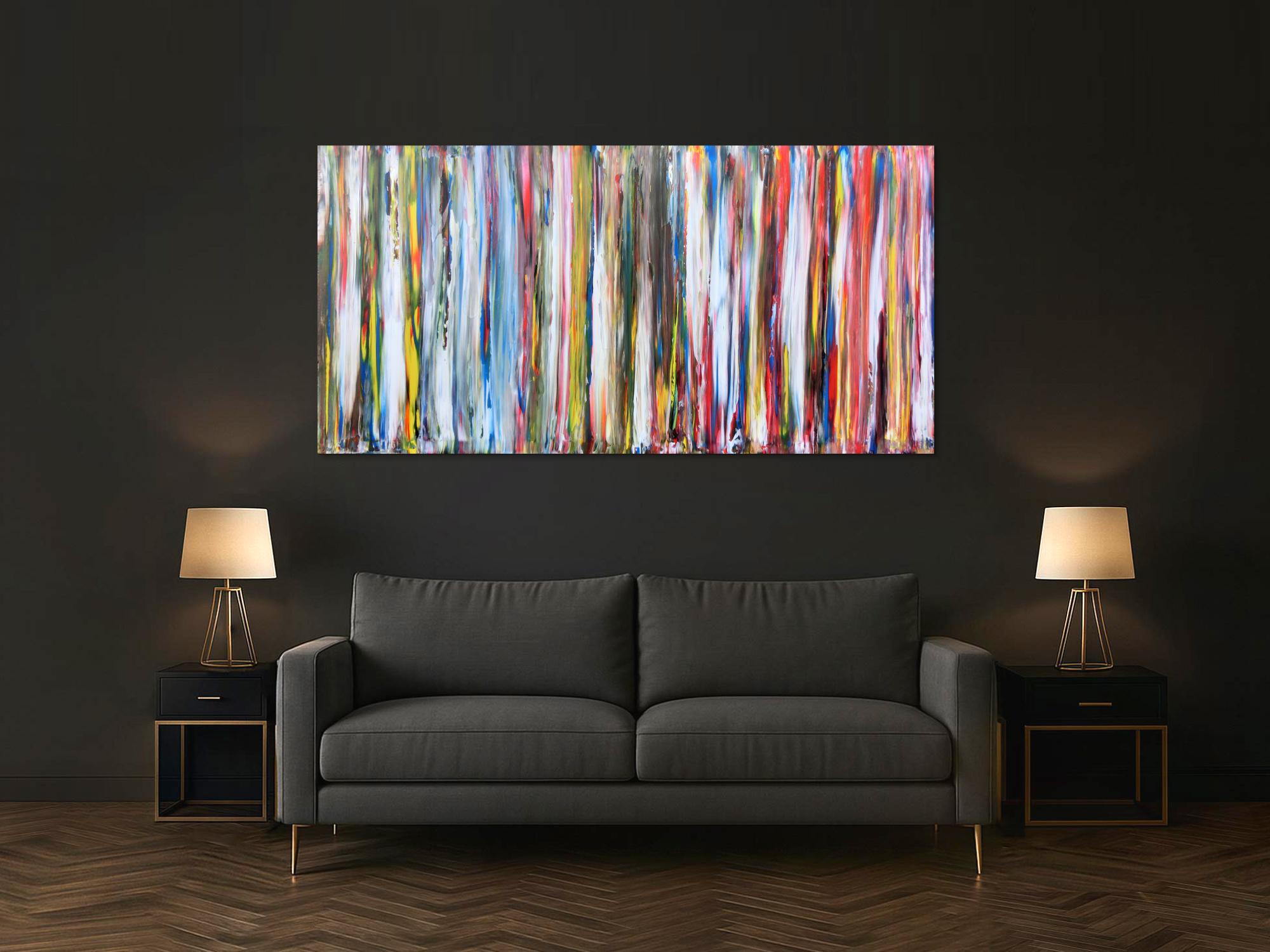 Abstraktes Acrylbild schlicht modern bunt