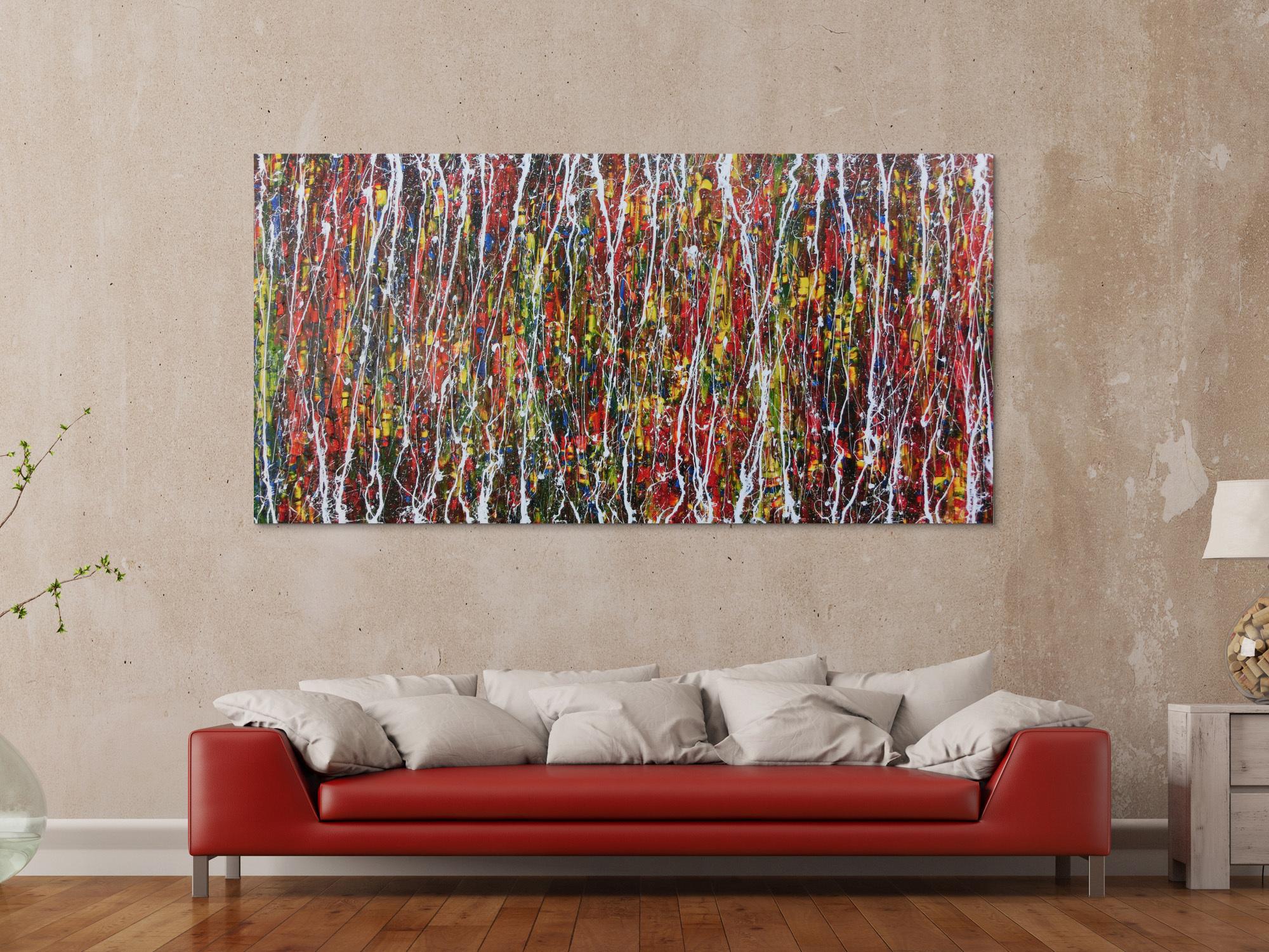 Modernes Acrylgemälde abstrakt und bunt