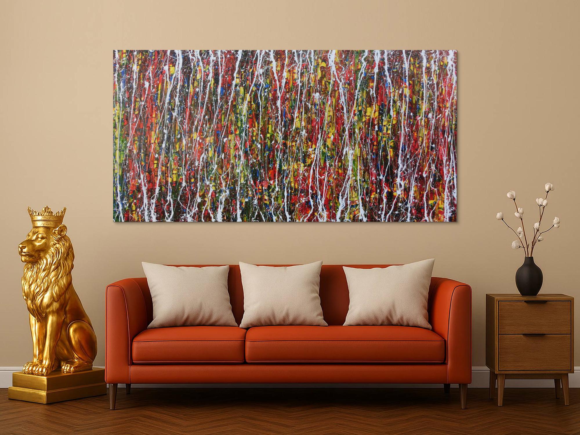 Modernes Acrylgemälde abstrakt und bunt