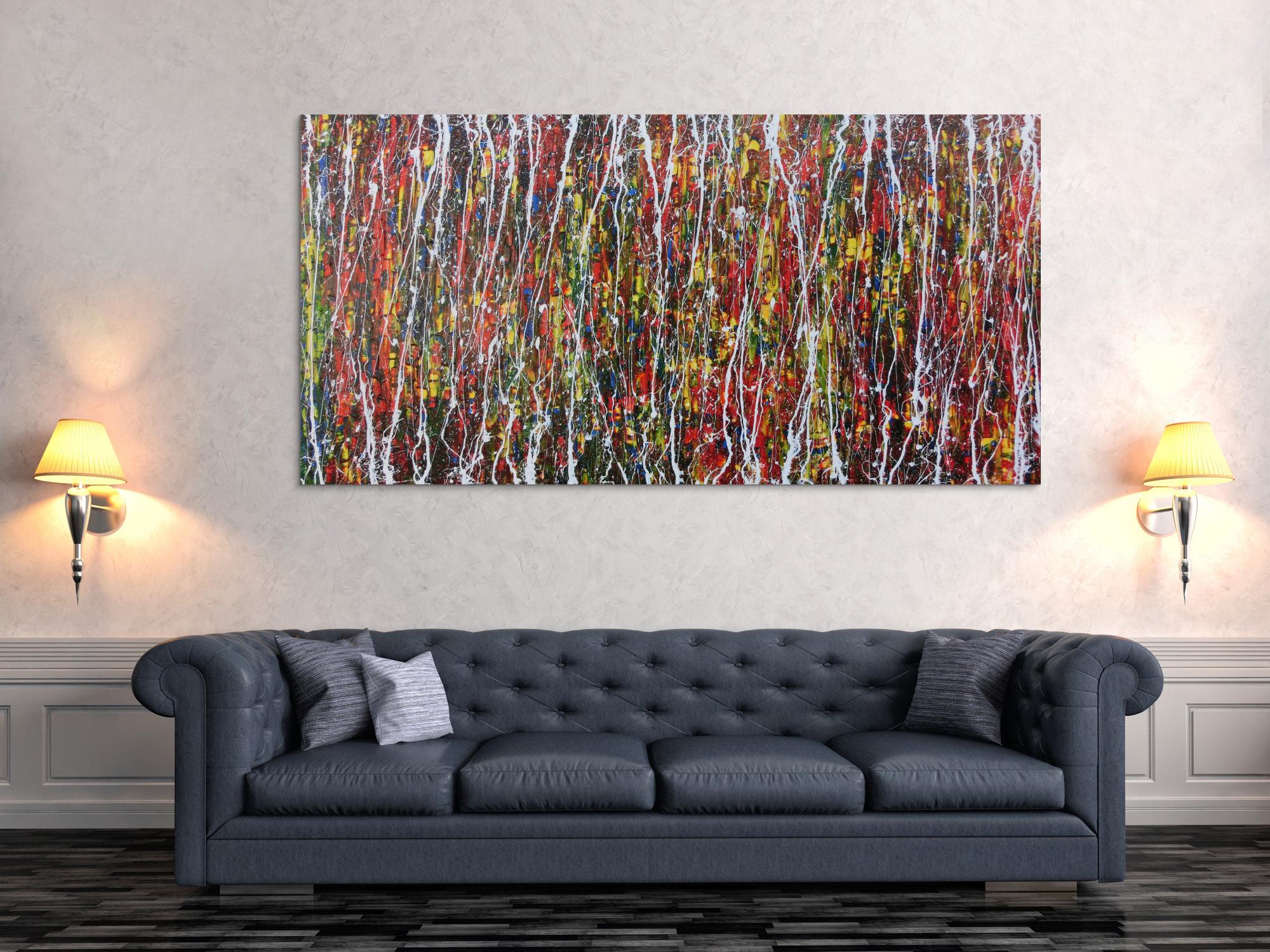 Modernes Acrylgemälde abstrakt und bunt