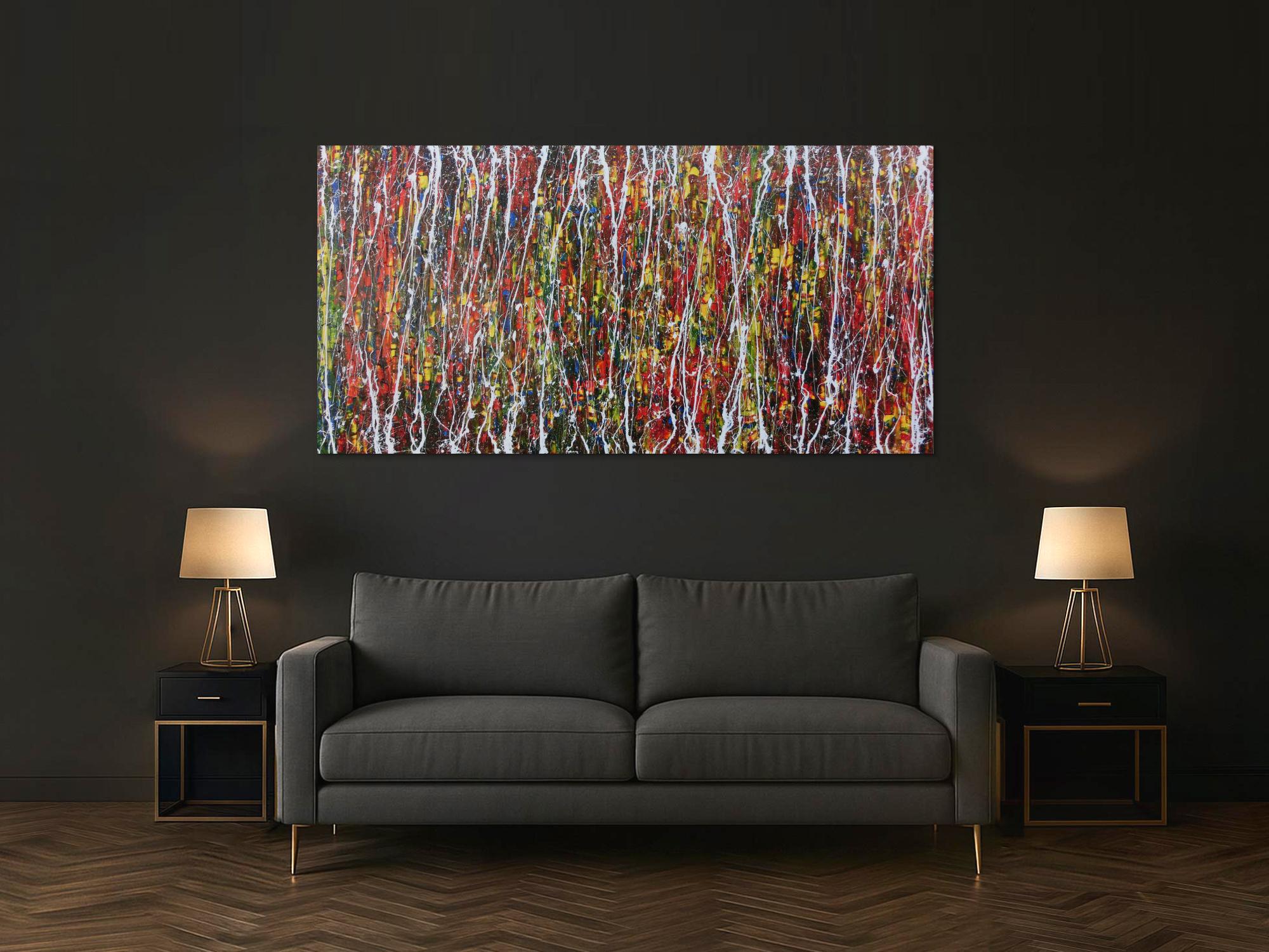 Modernes Acrylgemälde abstrakt und bunt