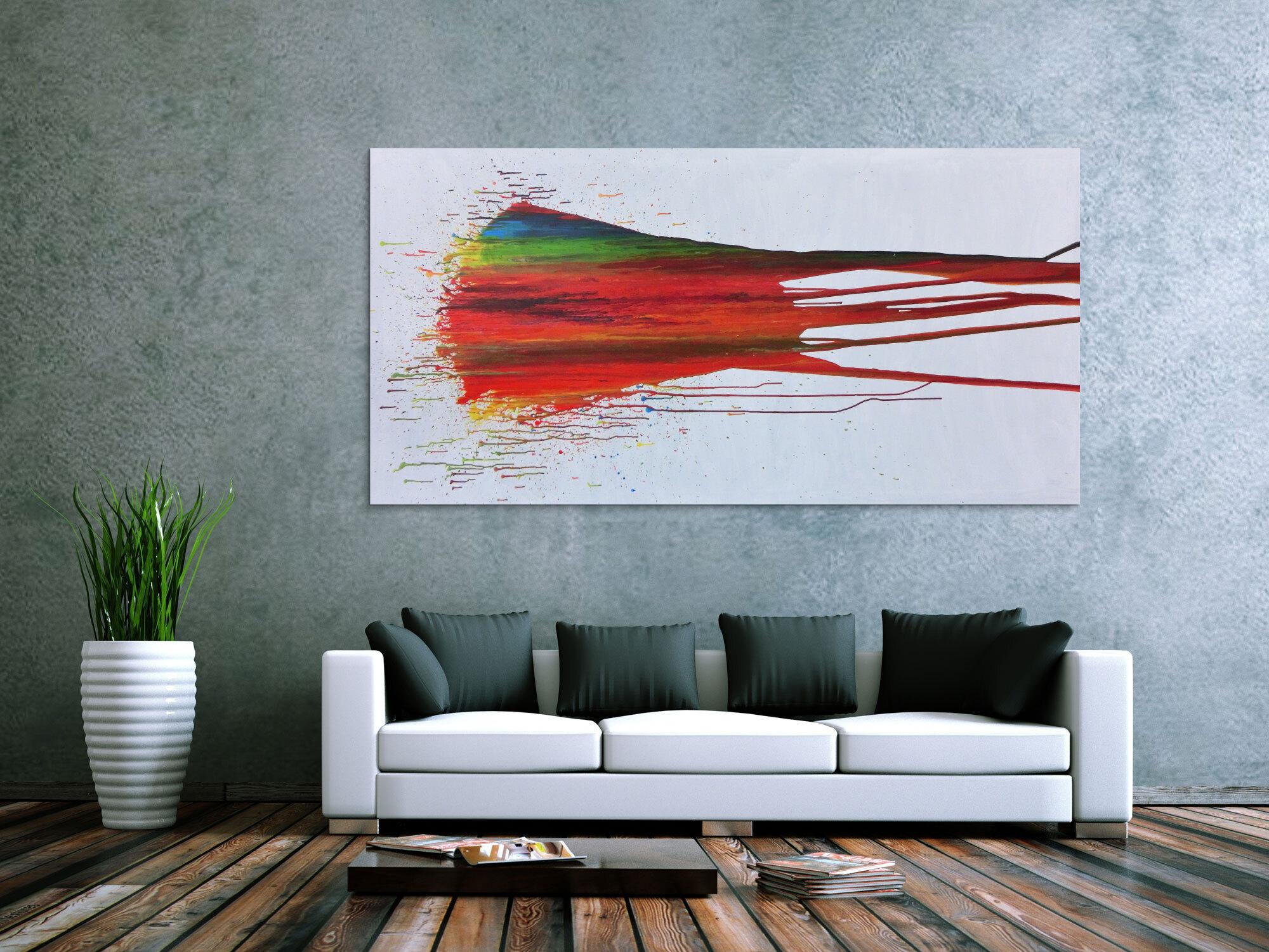 Modernes Abstraktes Gemälde Acrylbild bunt