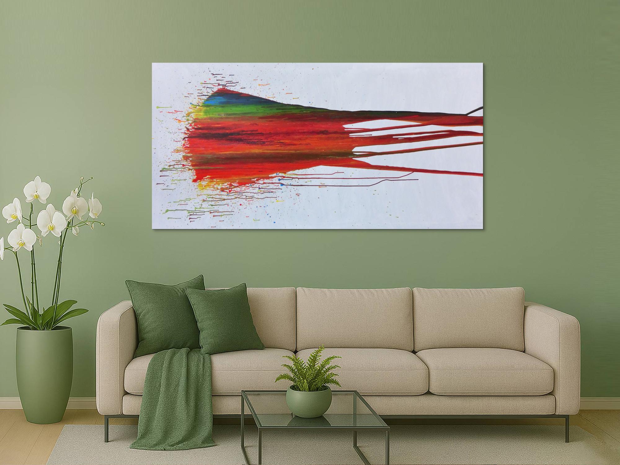 Modernes Abstraktes Gemälde Acrylbild bunt