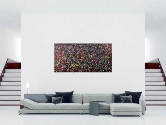 Abstraktes Acrylbild mdern bunte Flecken