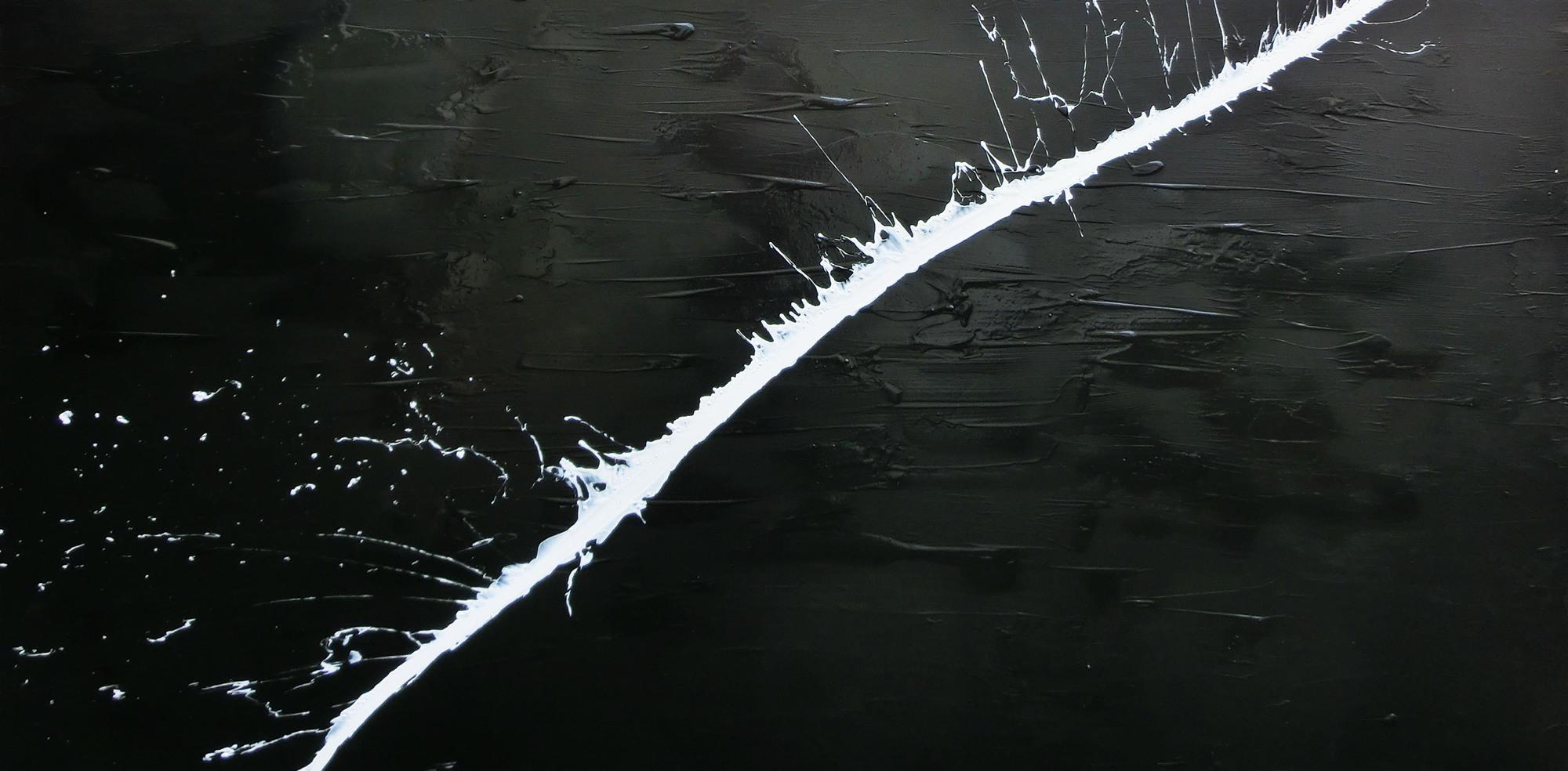 Minimalistisches Acrylgemälde abstrakt moderne Kunst schwarz weiß