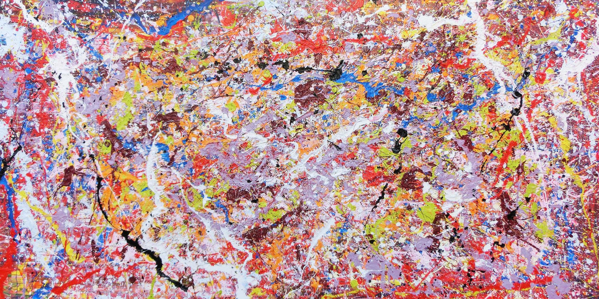 Abstraktes Gemälde bunt und modern 