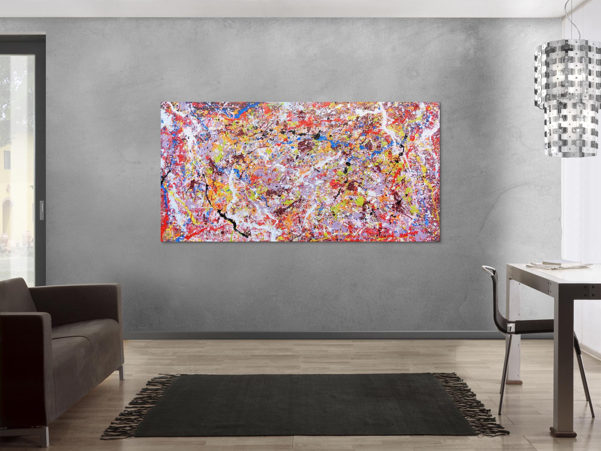 Abstraktes Gemälde bunt und modern 