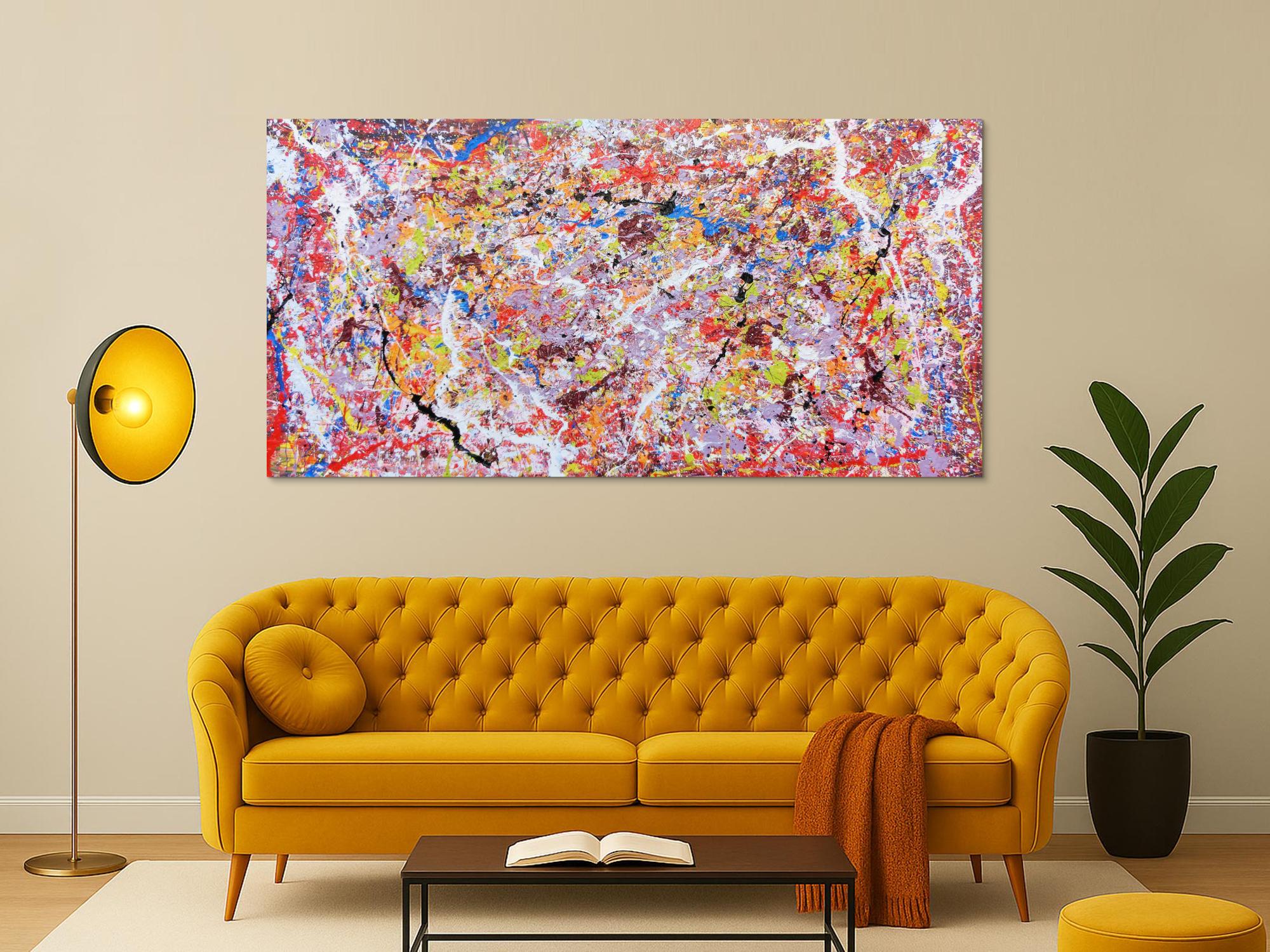 Abstraktes Gemälde bunt und modern 