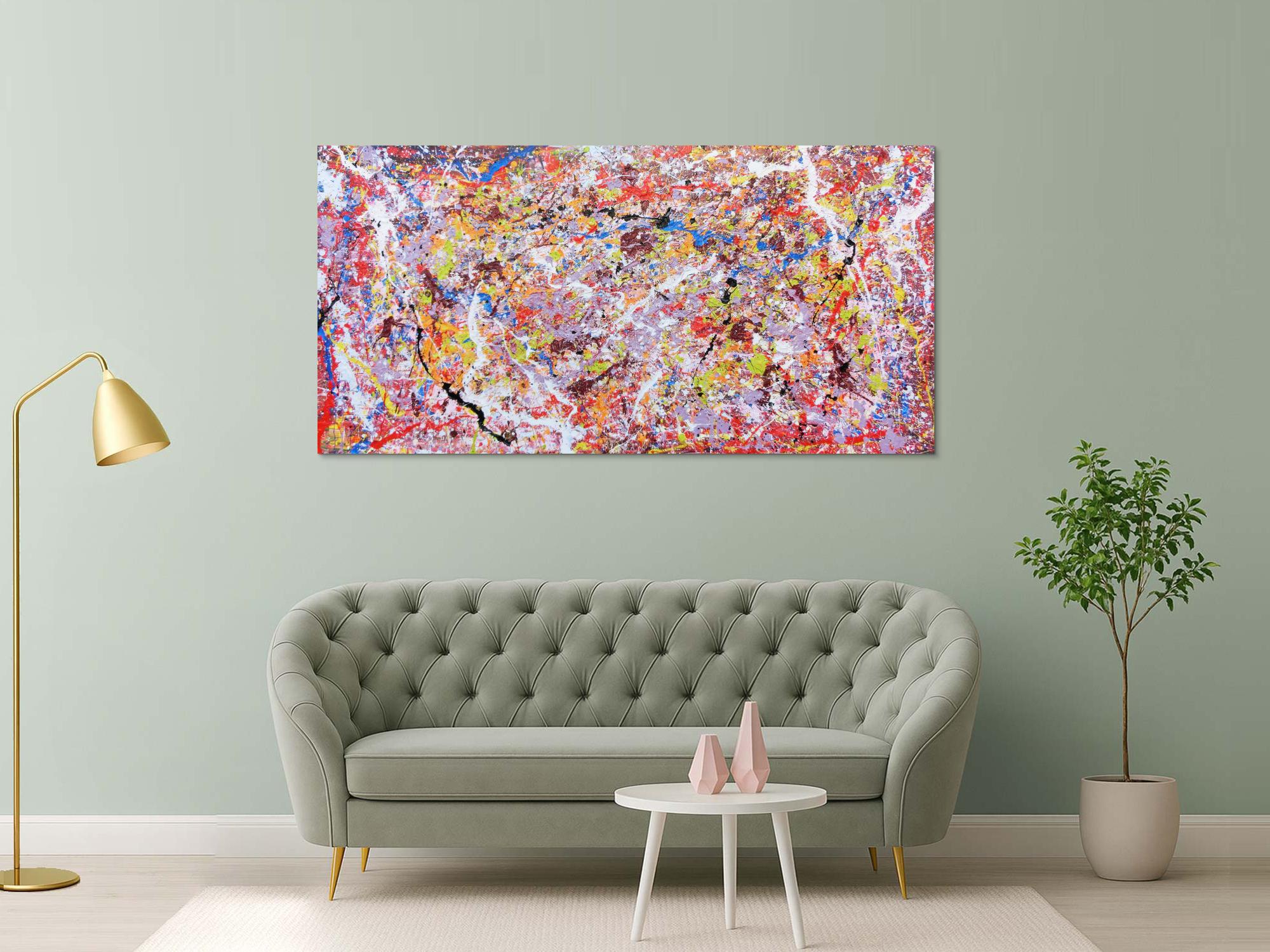 Abstraktes Gemälde bunt und modern 