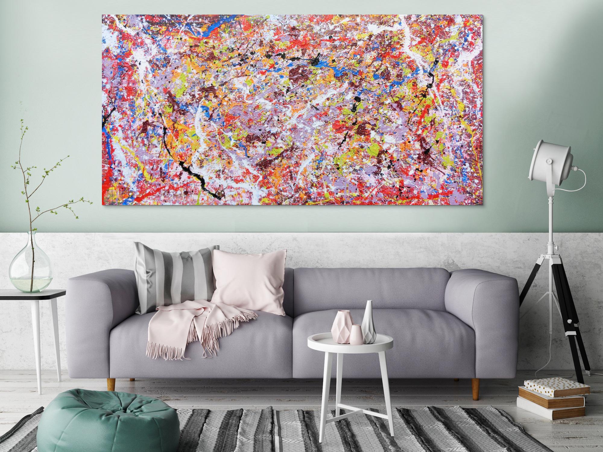 Abstraktes Gemälde bunt und modern 