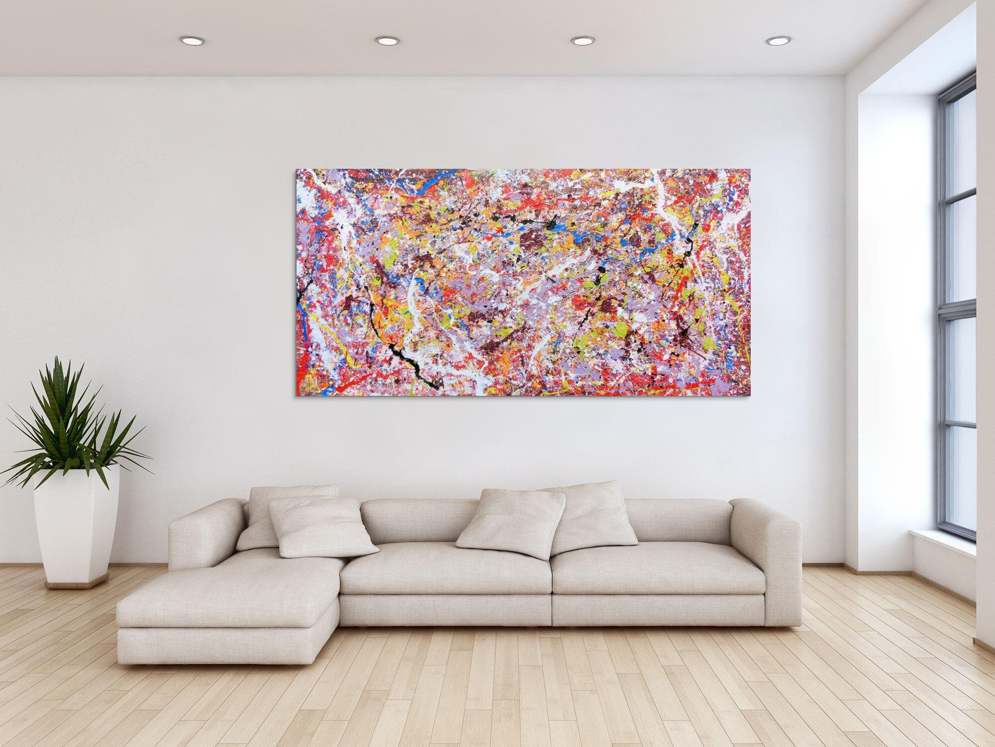 Abstraktes Gemälde bunt und modern 