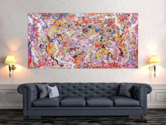 Abstraktes Gemälde bunt und modern 