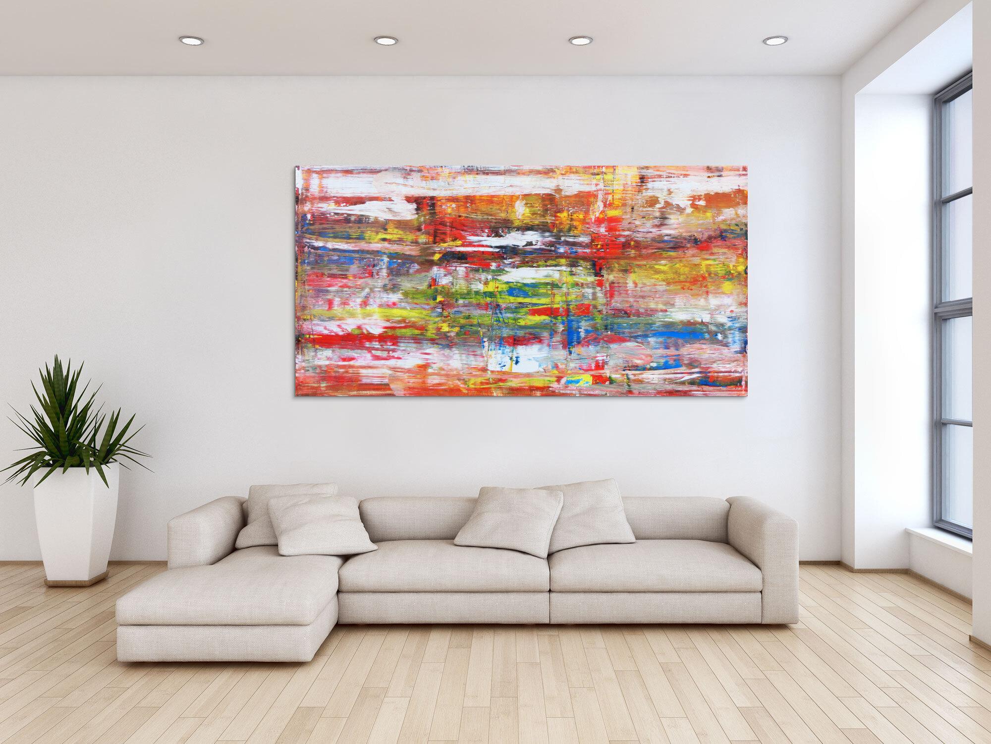 Buntes Acrylbild abstrakt modern viele Farben