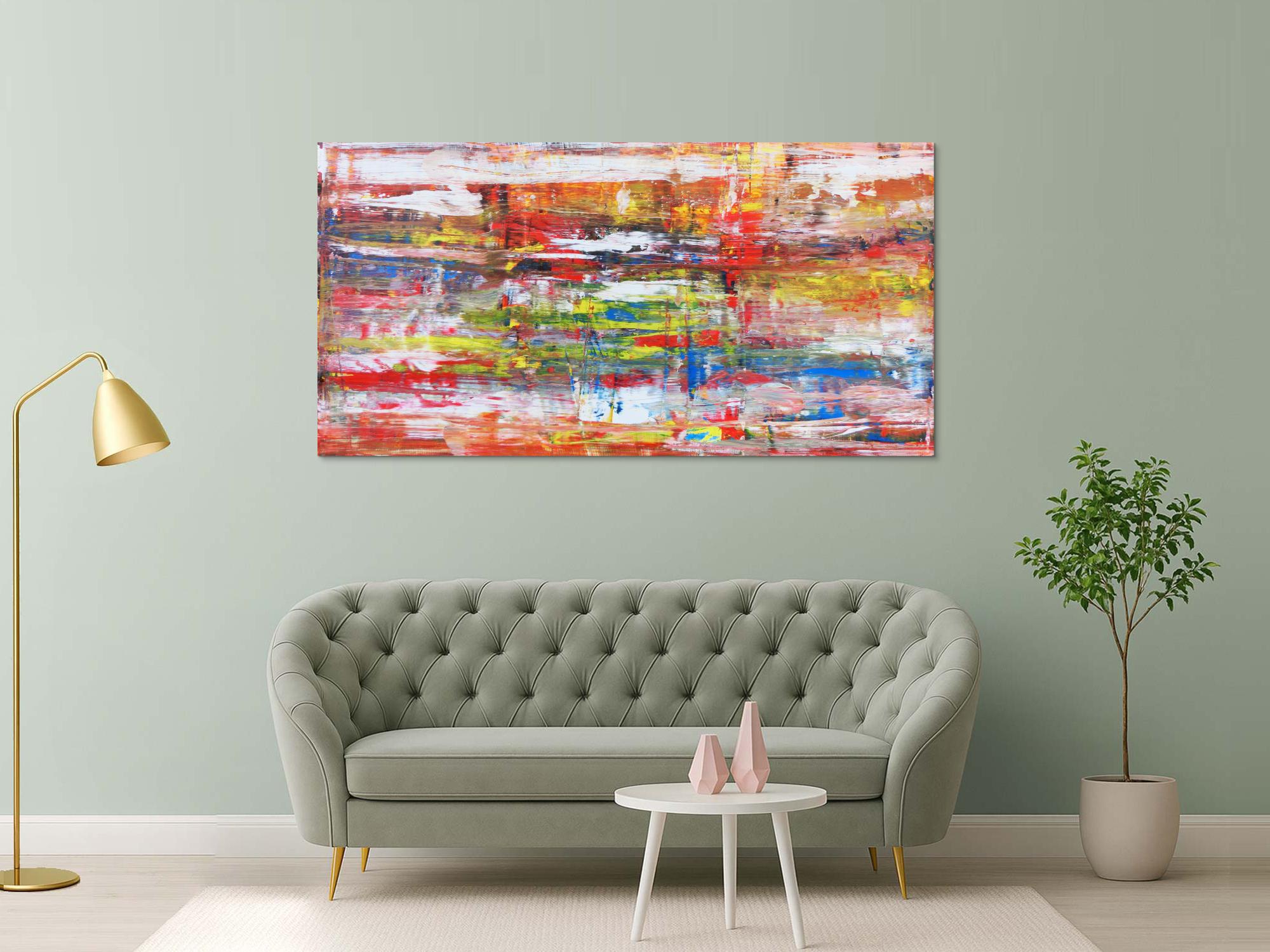 Buntes Acrylbild abstrakt modern viele Farben