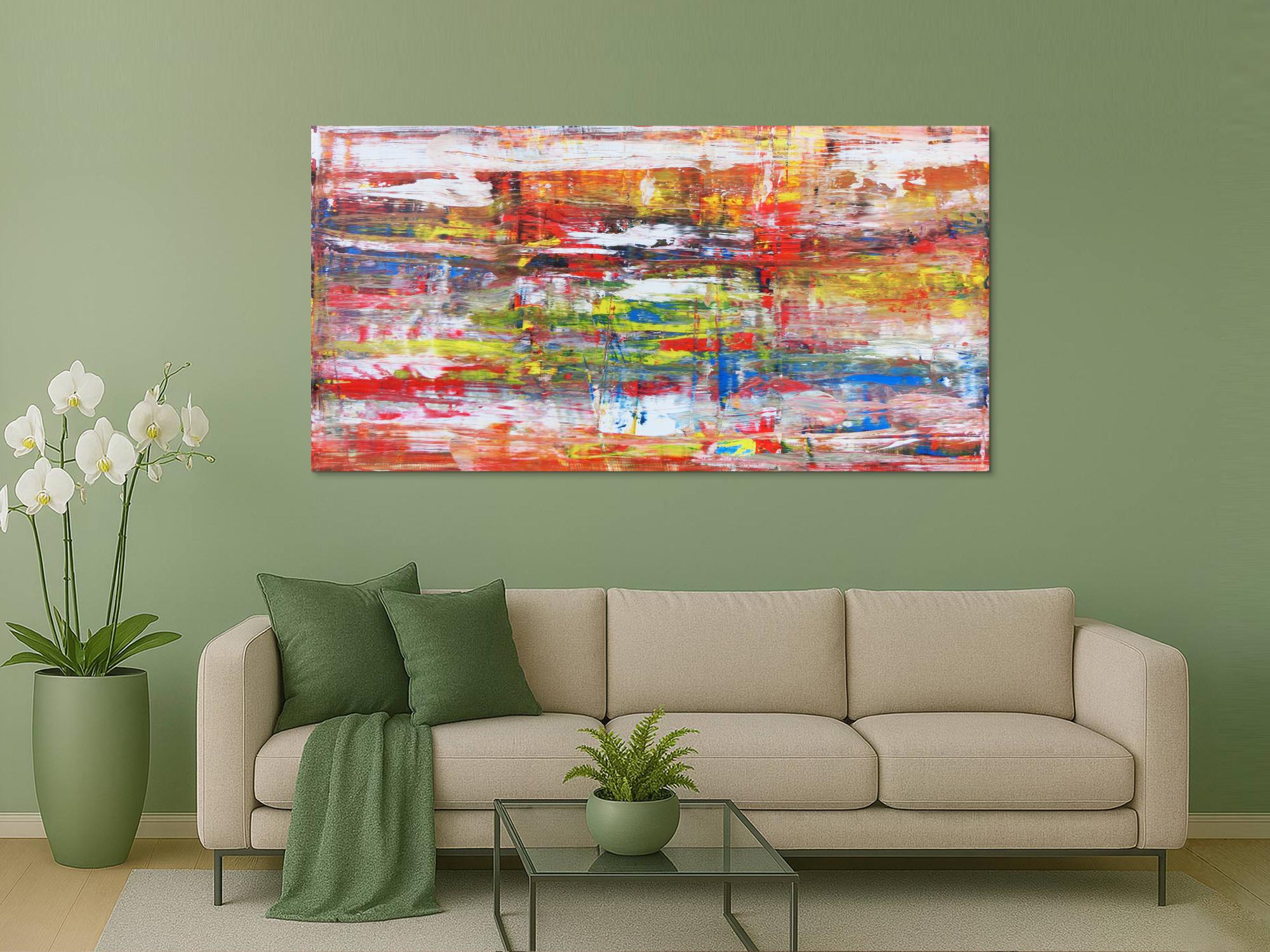 Buntes Acrylbild abstrakt modern viele Farben