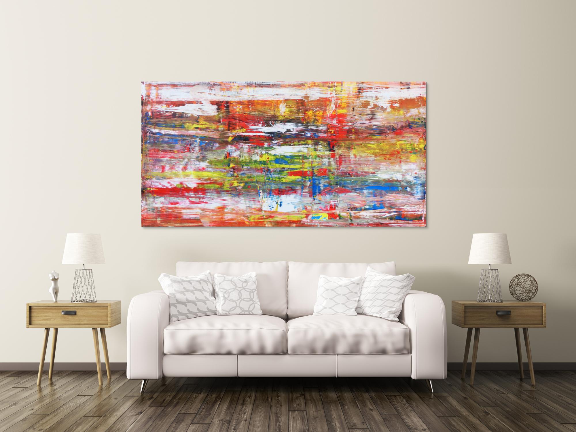 Buntes Acrylbild abstrakt modern viele Farben