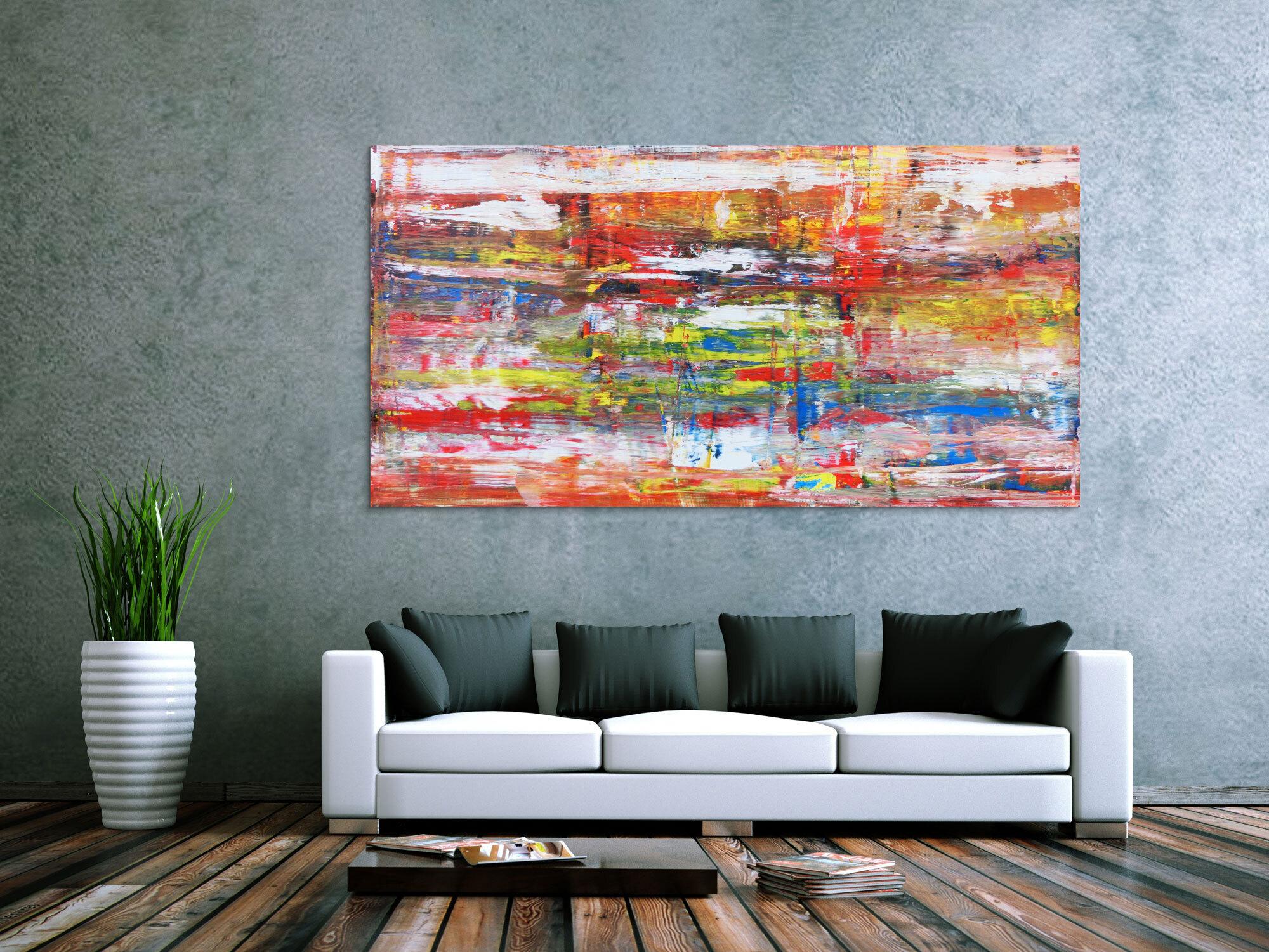 Buntes Acrylbild abstrakt modern viele Farben