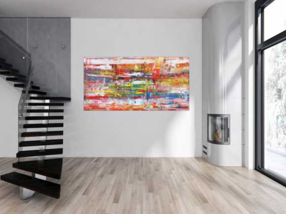 Buntes Acrylbild abstrakt modern viele Farben