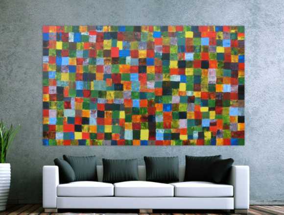 Kunstdruck Ausschnitt erstellen abstraktes Gemälde Nr. 277
