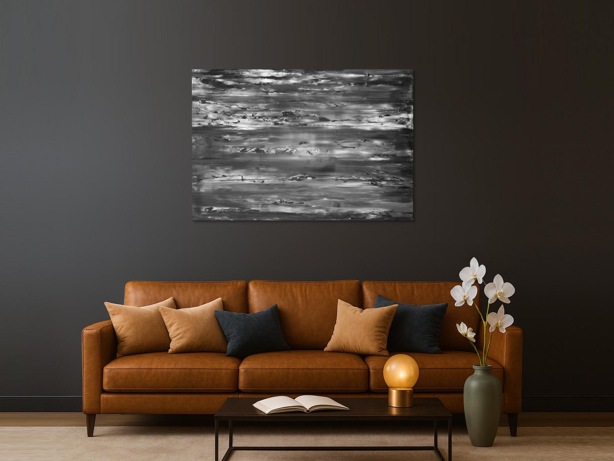 Abstraktes Acrylbild spachteltechnik