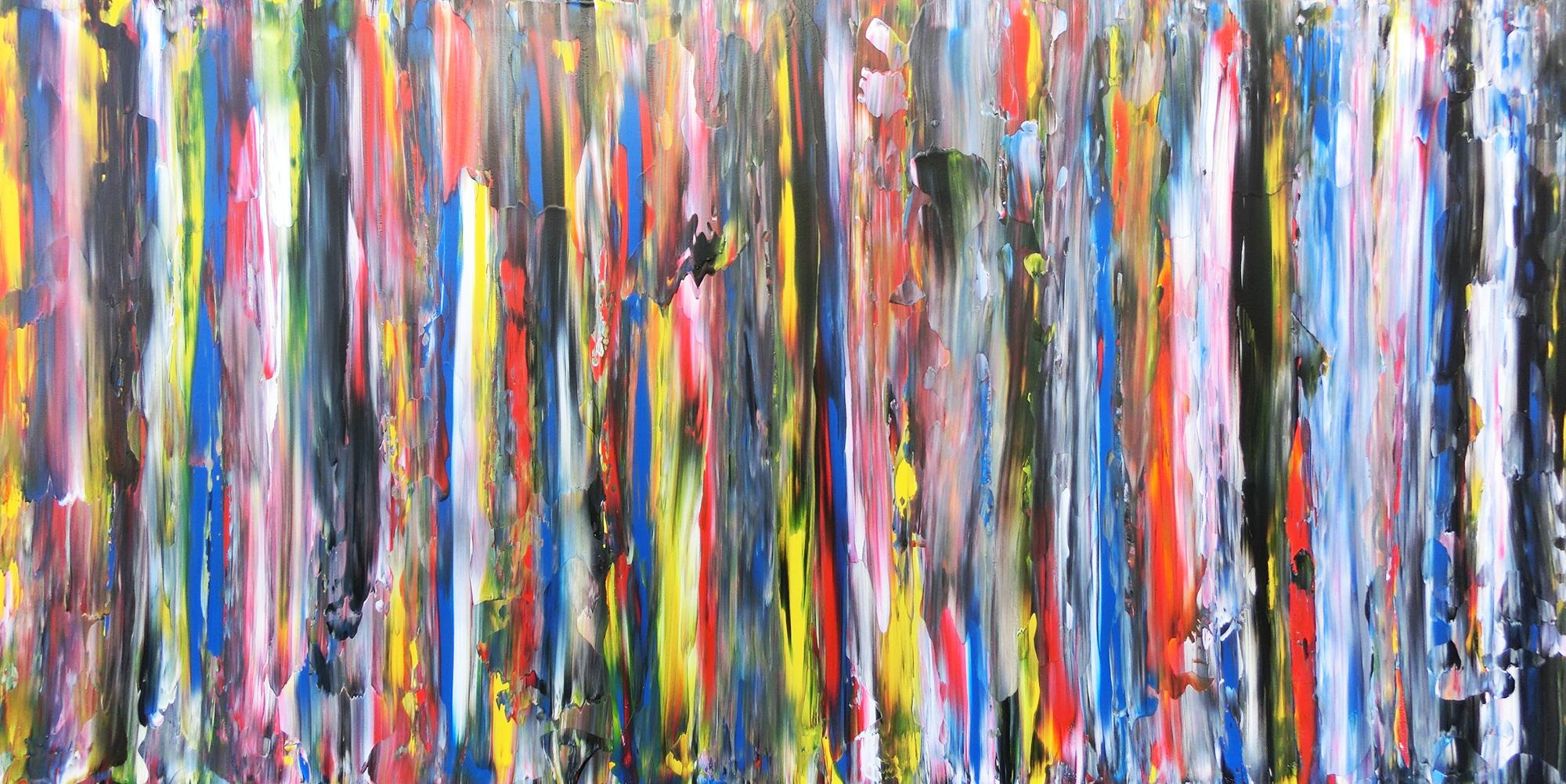 Buntes Acrylbild abstrakt modern und schlicht