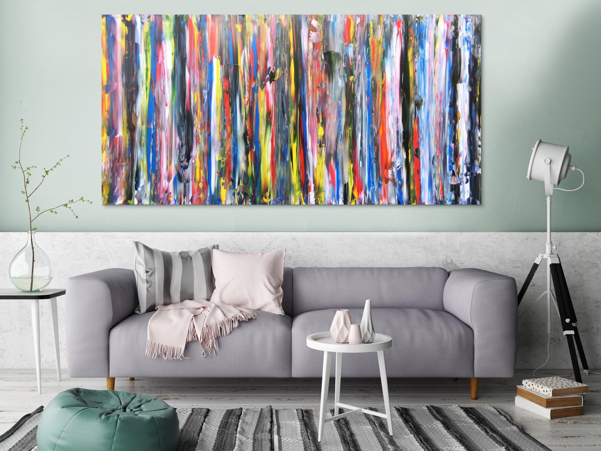 Buntes Acrylbild abstrakt modern und schlicht