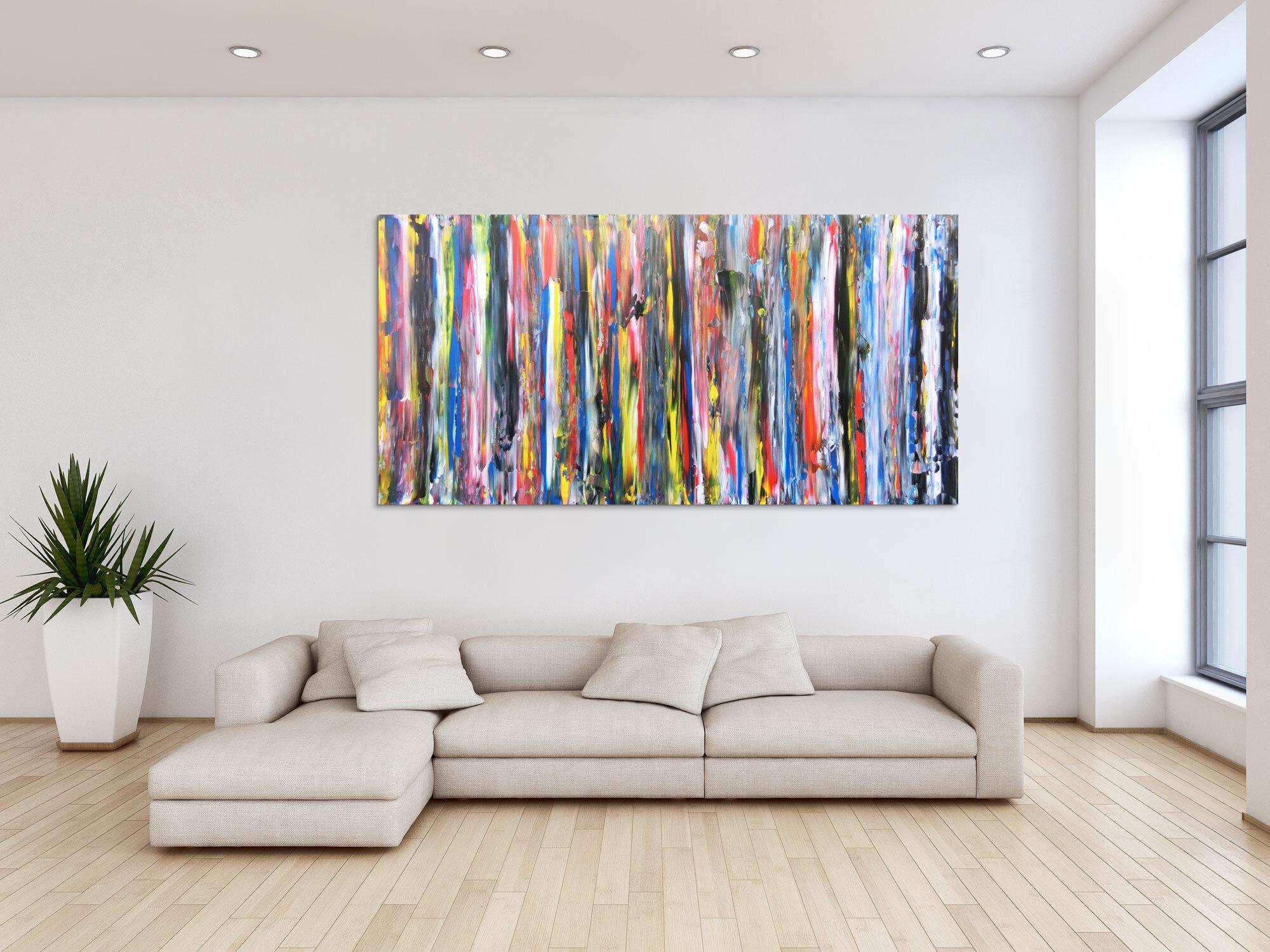 Buntes Acrylbild abstrakt modern und schlicht