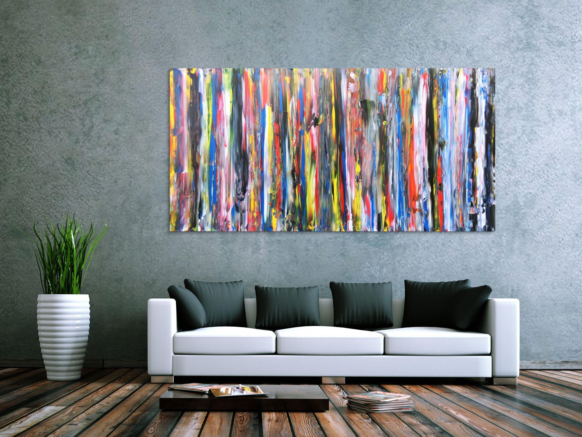 Buntes Acrylbild abstrakt modern und schlicht