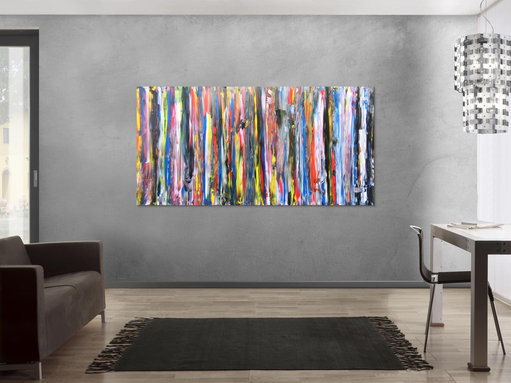 Buntes Acrylbild abstrakt modern und schlicht