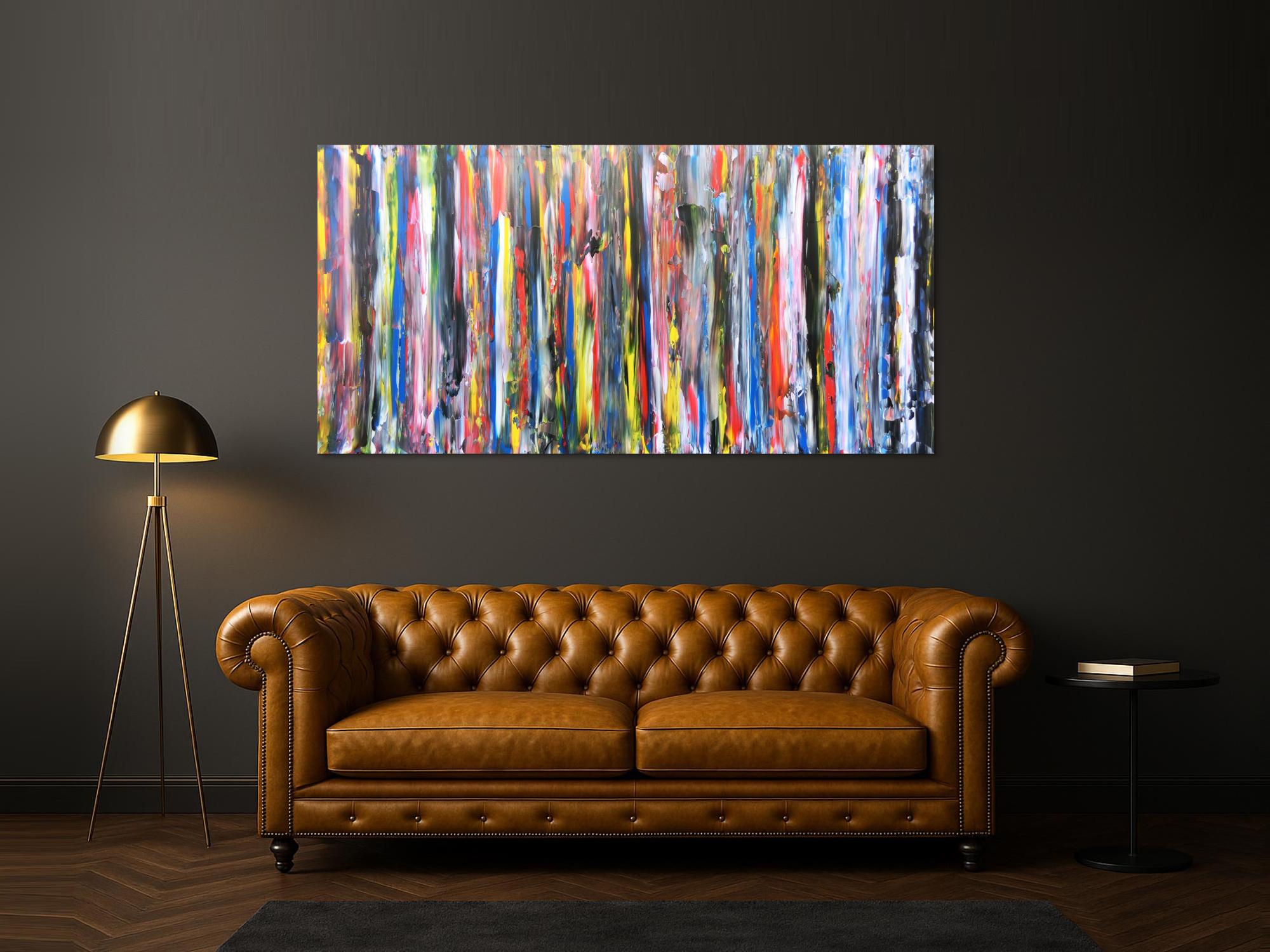 Buntes Acrylbild abstrakt modern und schlicht