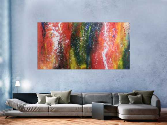 Buntes abstraltes Acrylbild modern viele Farben