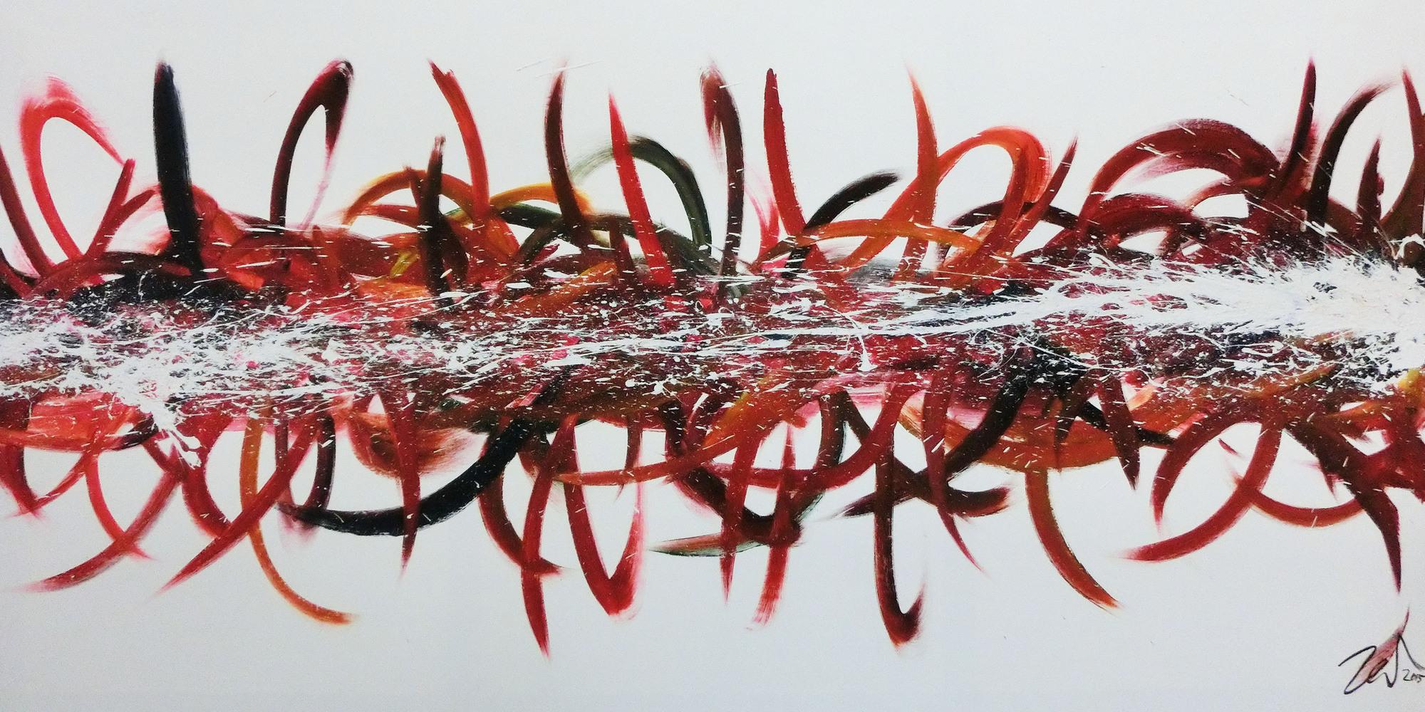 Abstraktes Acrylbild modern bunt