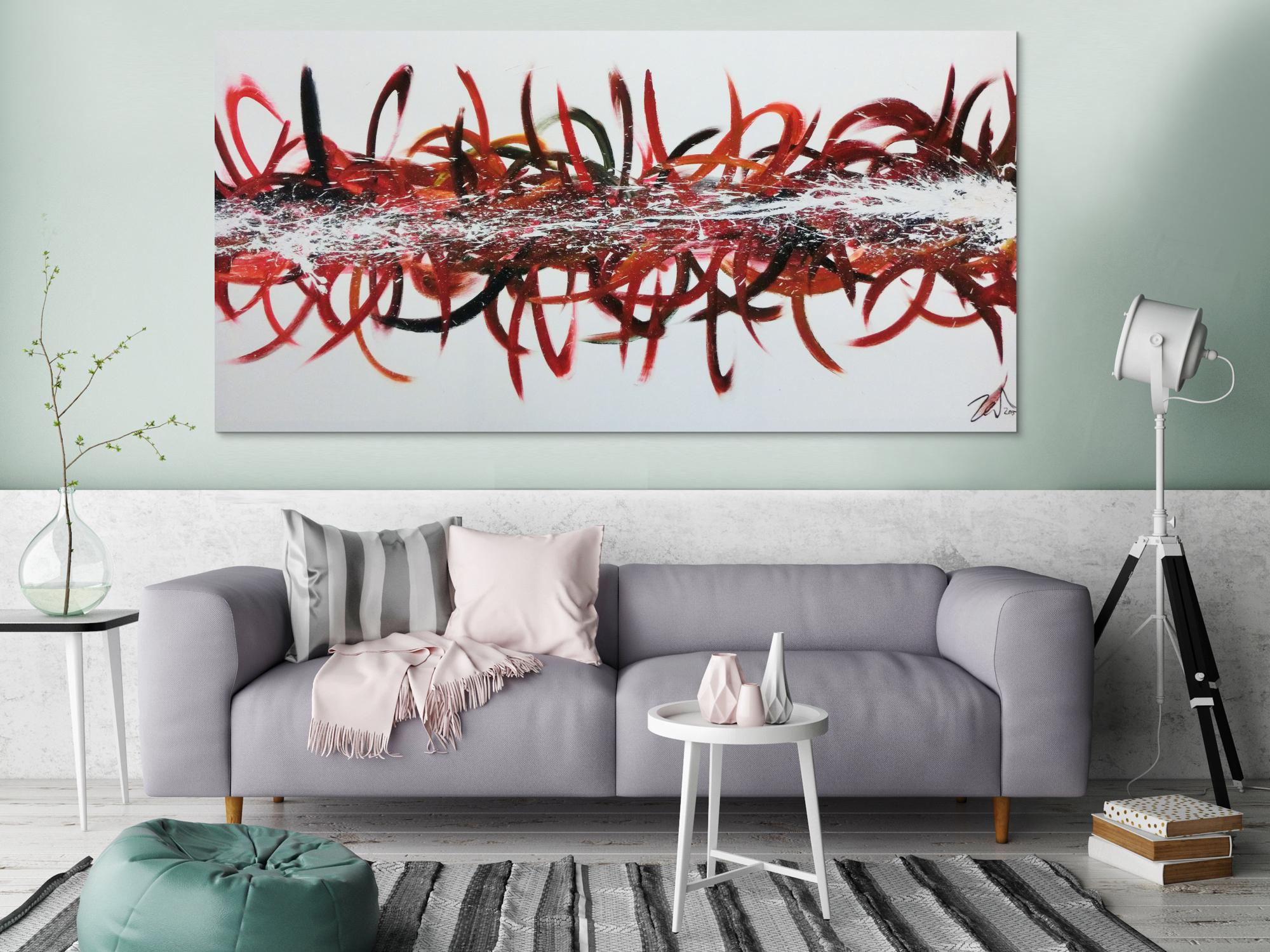 Abstraktes Acrylbild modern bunt