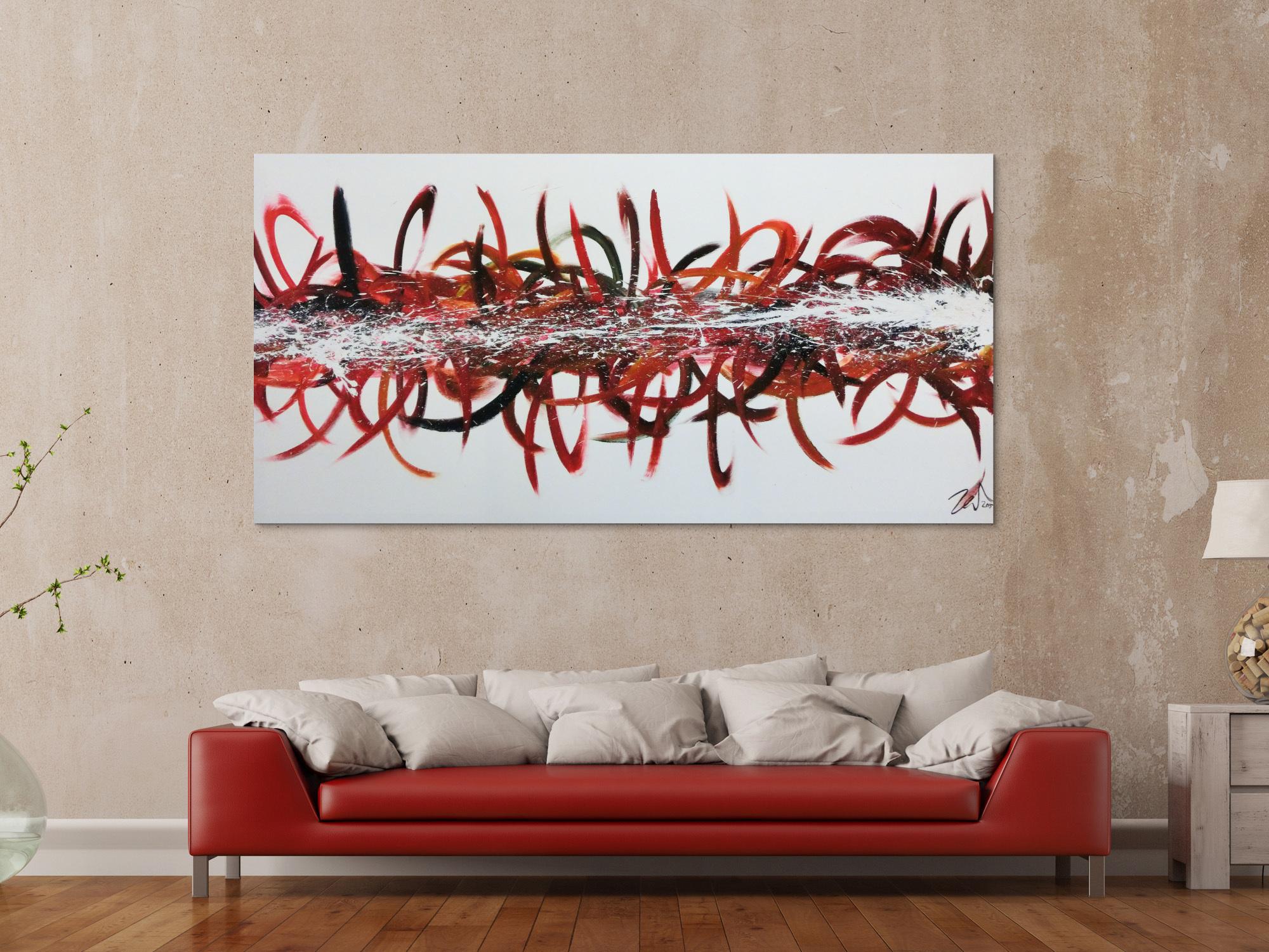 Abstraktes Acrylbild modern bunt