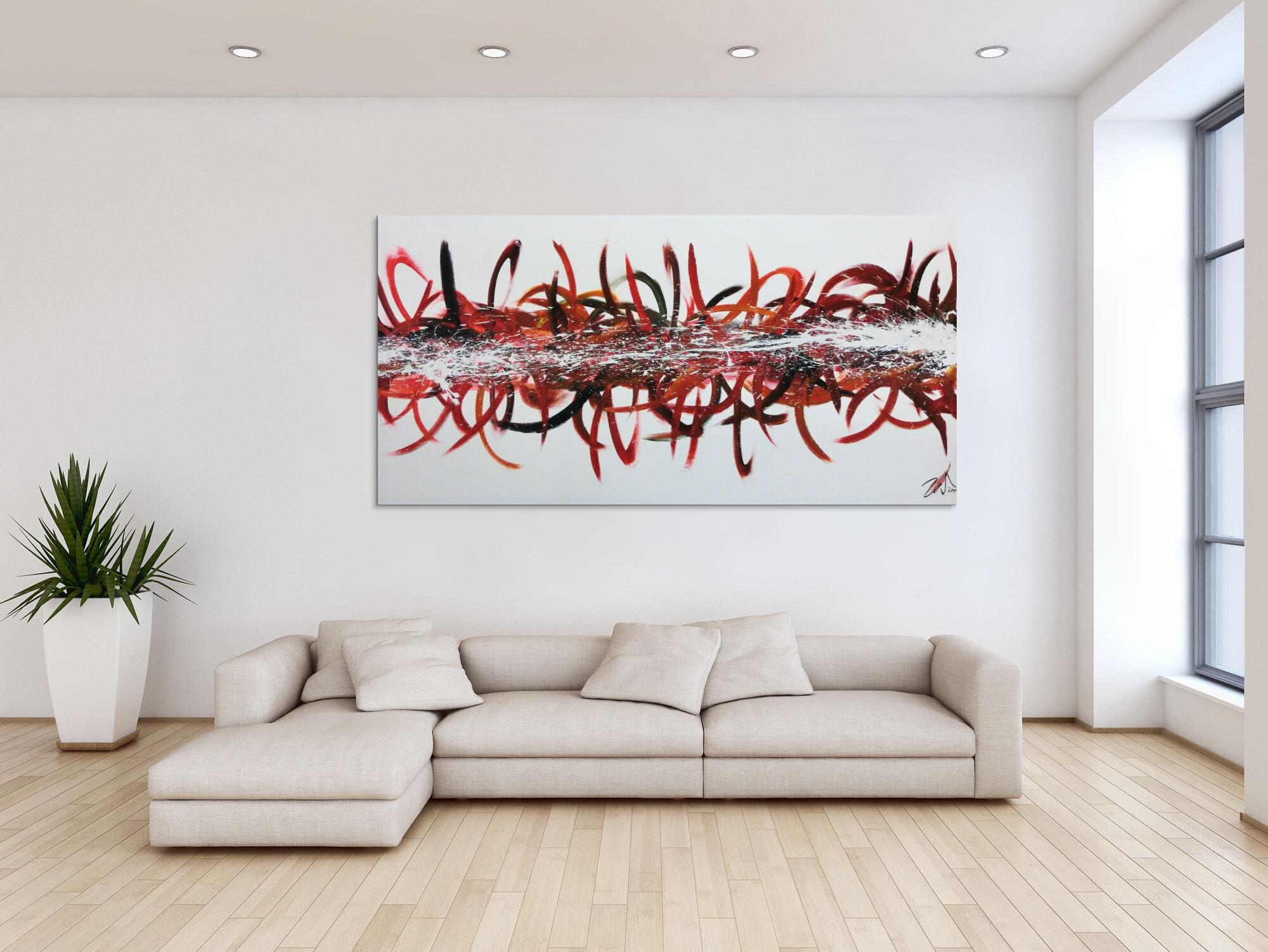 Abstraktes Acrylbild modern bunt