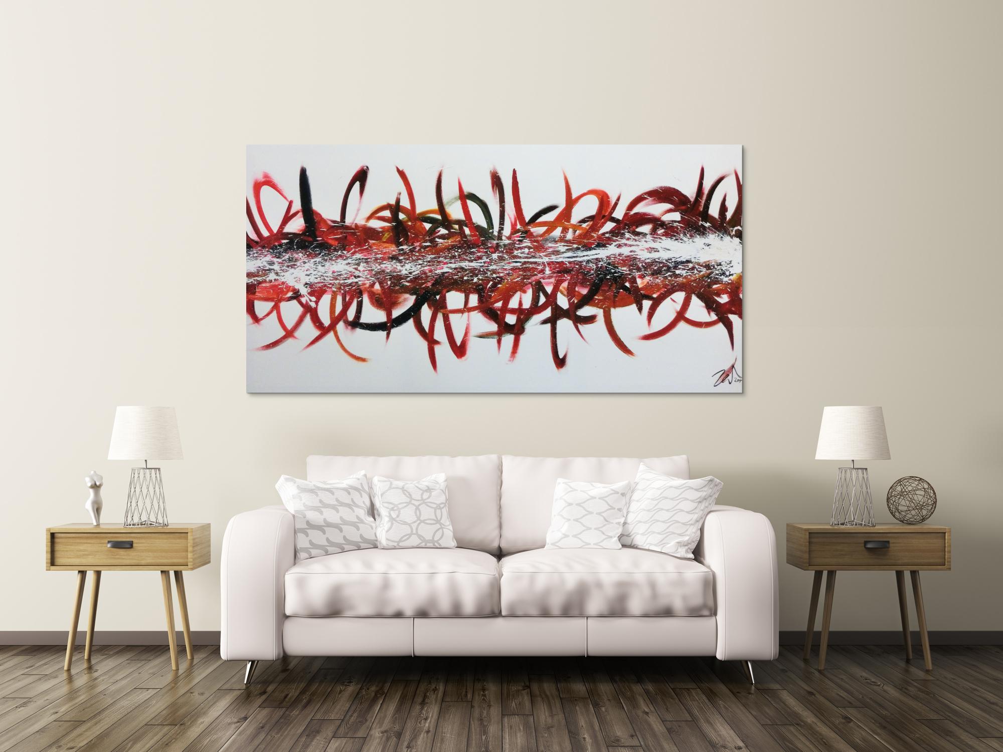 Abstraktes Acrylbild modern bunt