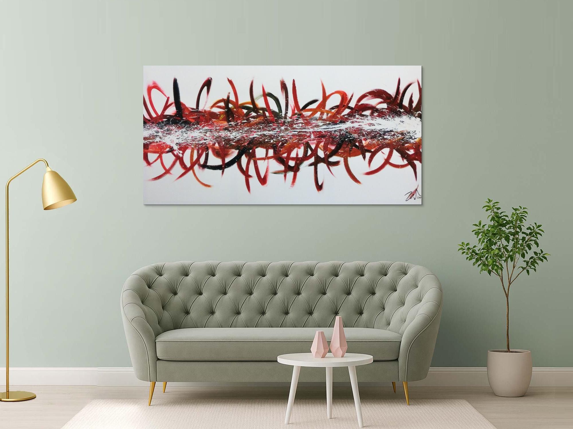 Abstraktes Acrylbild modern bunt