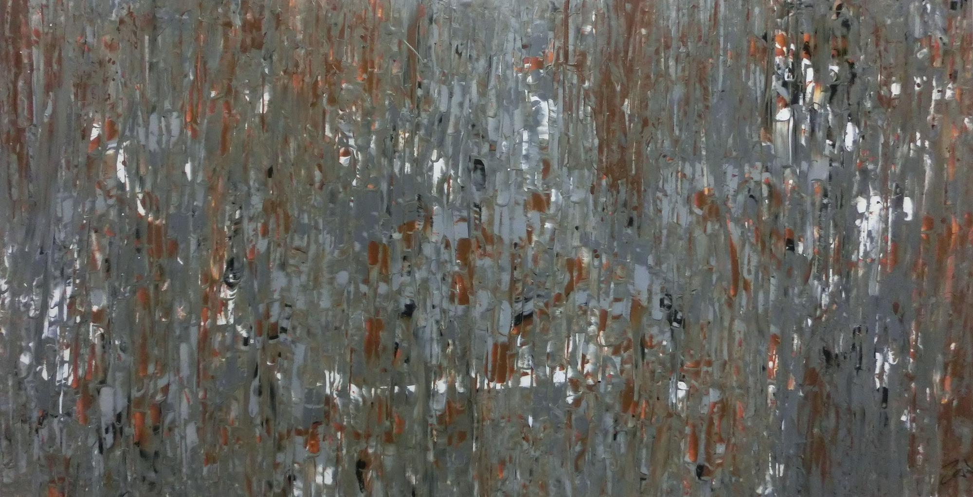 Abstraktes Acrylbild mdoern braun grau schlicht