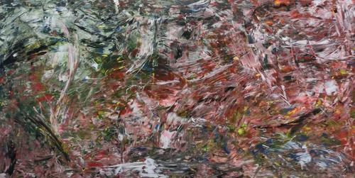 Modernes abstraktes Acrylbild bunt