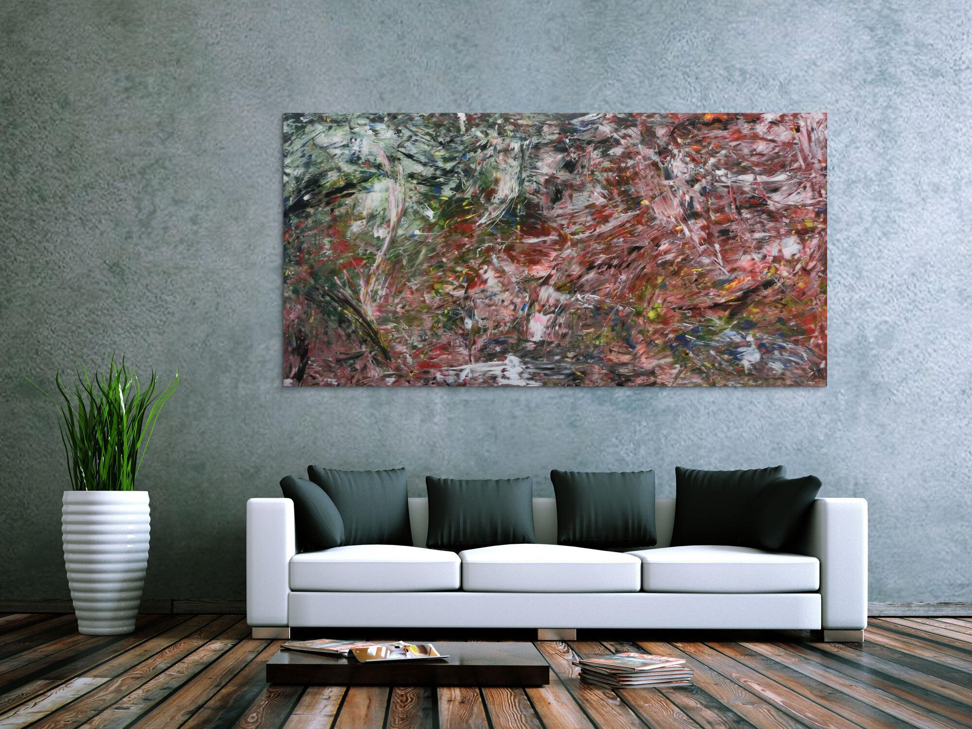 Modernes abstraktes Acrylbild bunt