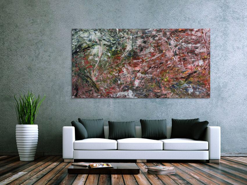 Modernes abstraktes Acrylbild bunt
