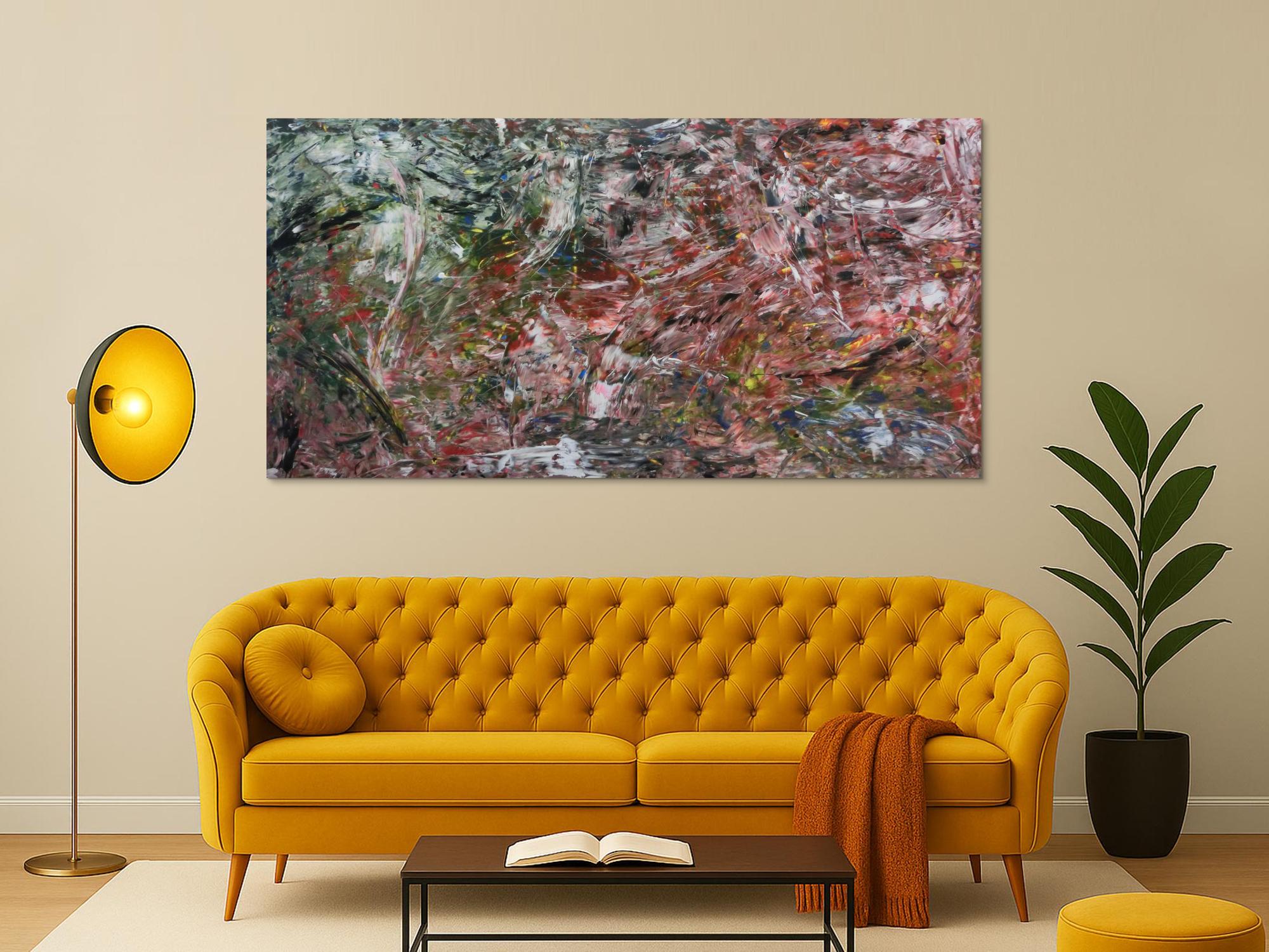 Modernes abstraktes Acrylbild bunt