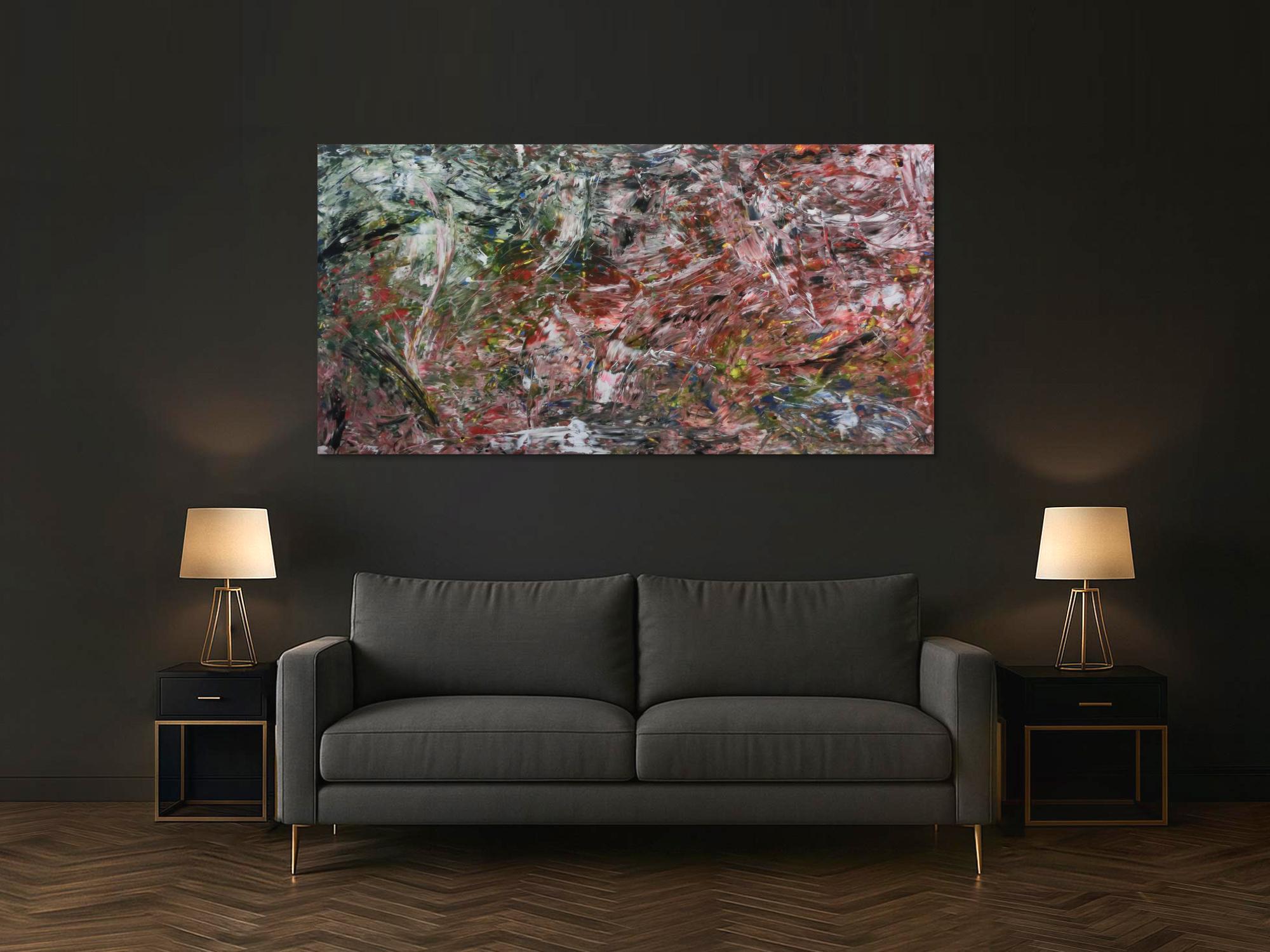 Modernes abstraktes Acrylbild bunt