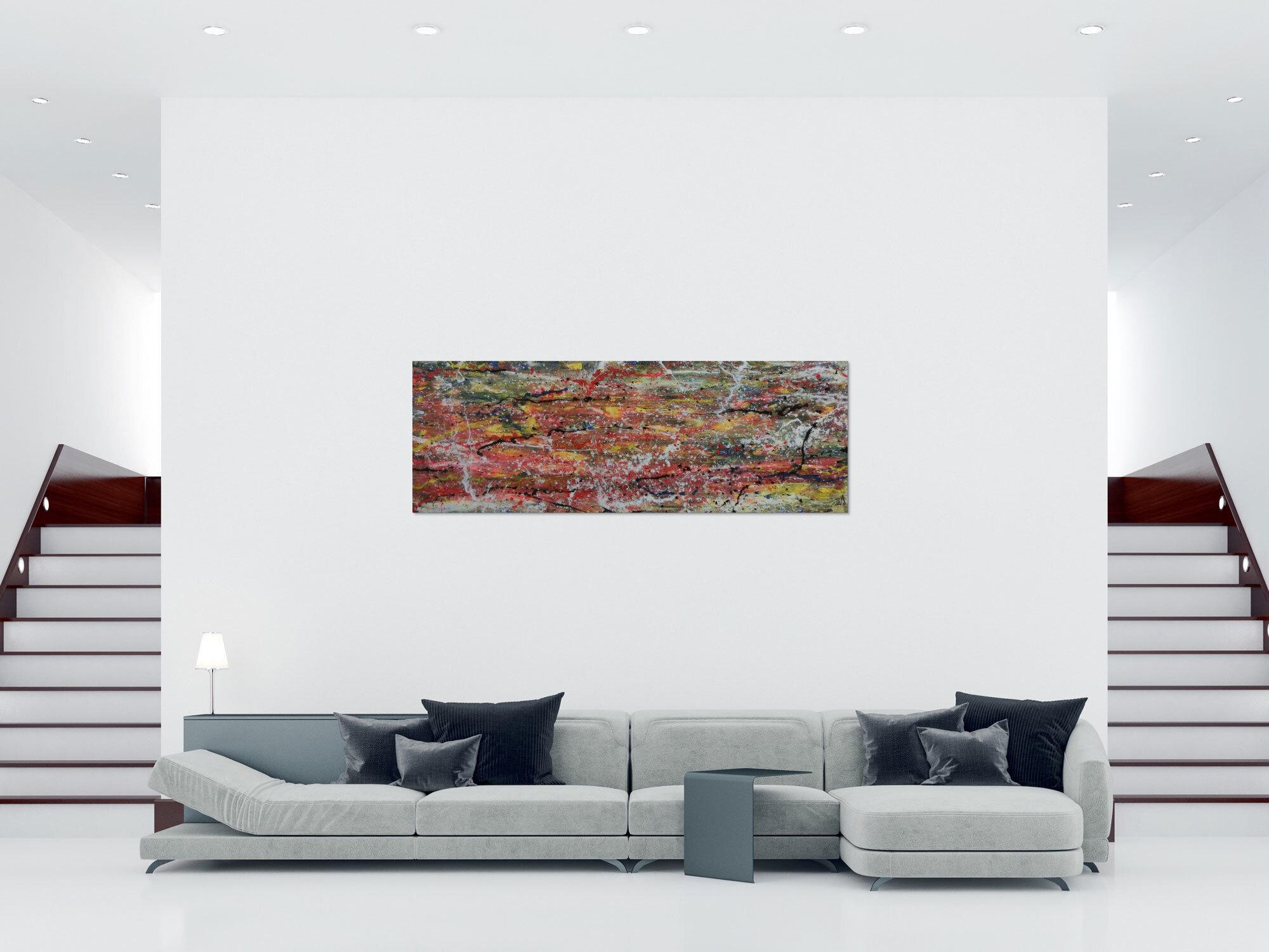 Abstraktes modernes Acrylbild viele Farben bunt