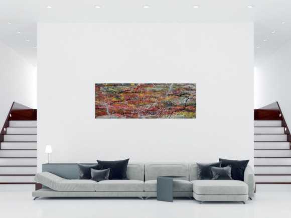 Abstraktes modernes Acrylbild viele Farben bunt