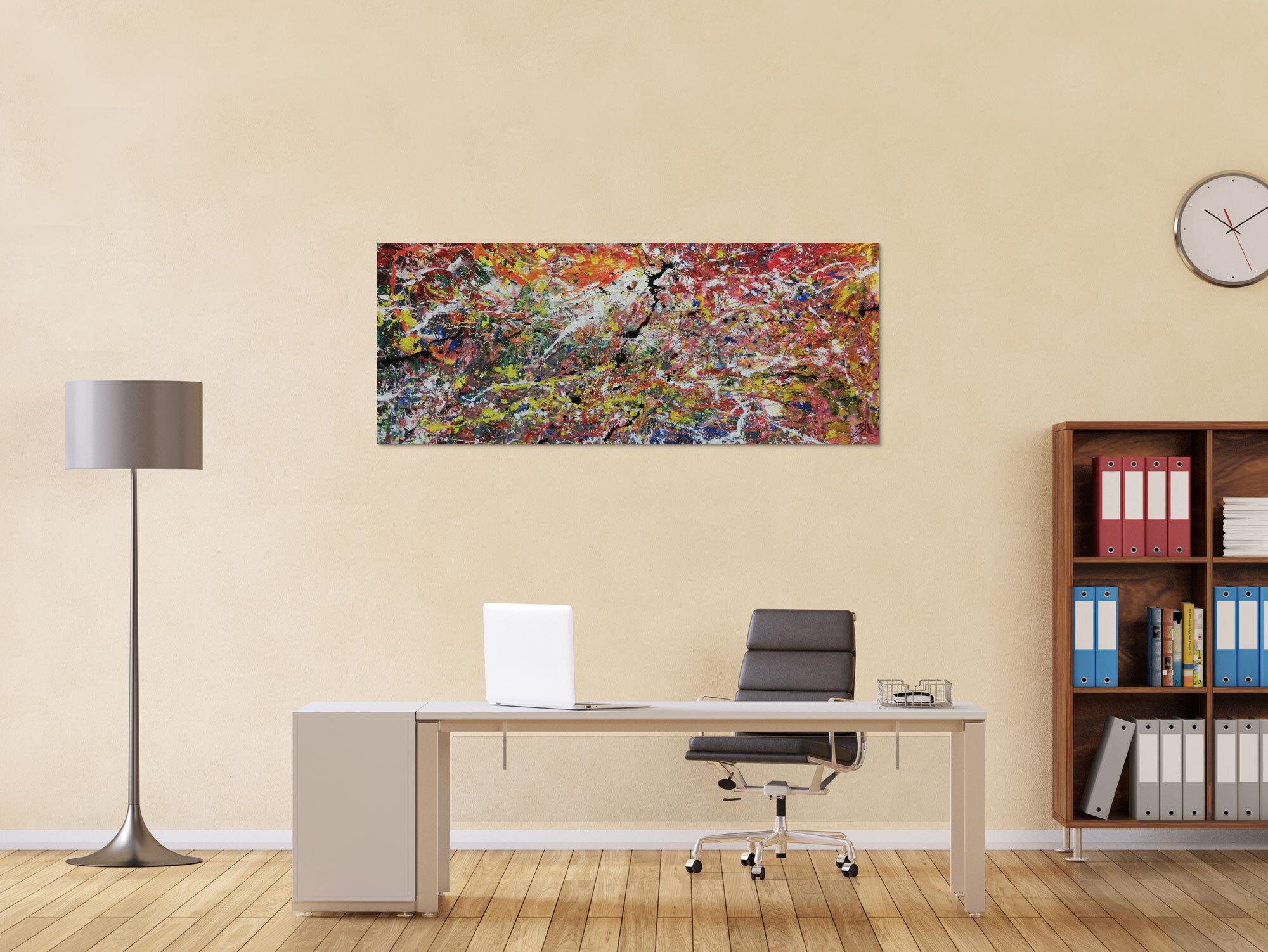 Abstraktes Acrylbild bunt