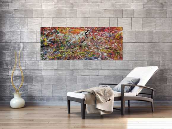 Abstraktes Acrylbild bunt