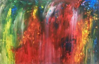 Abstraktes Actylbild bunt modern Loft XXL