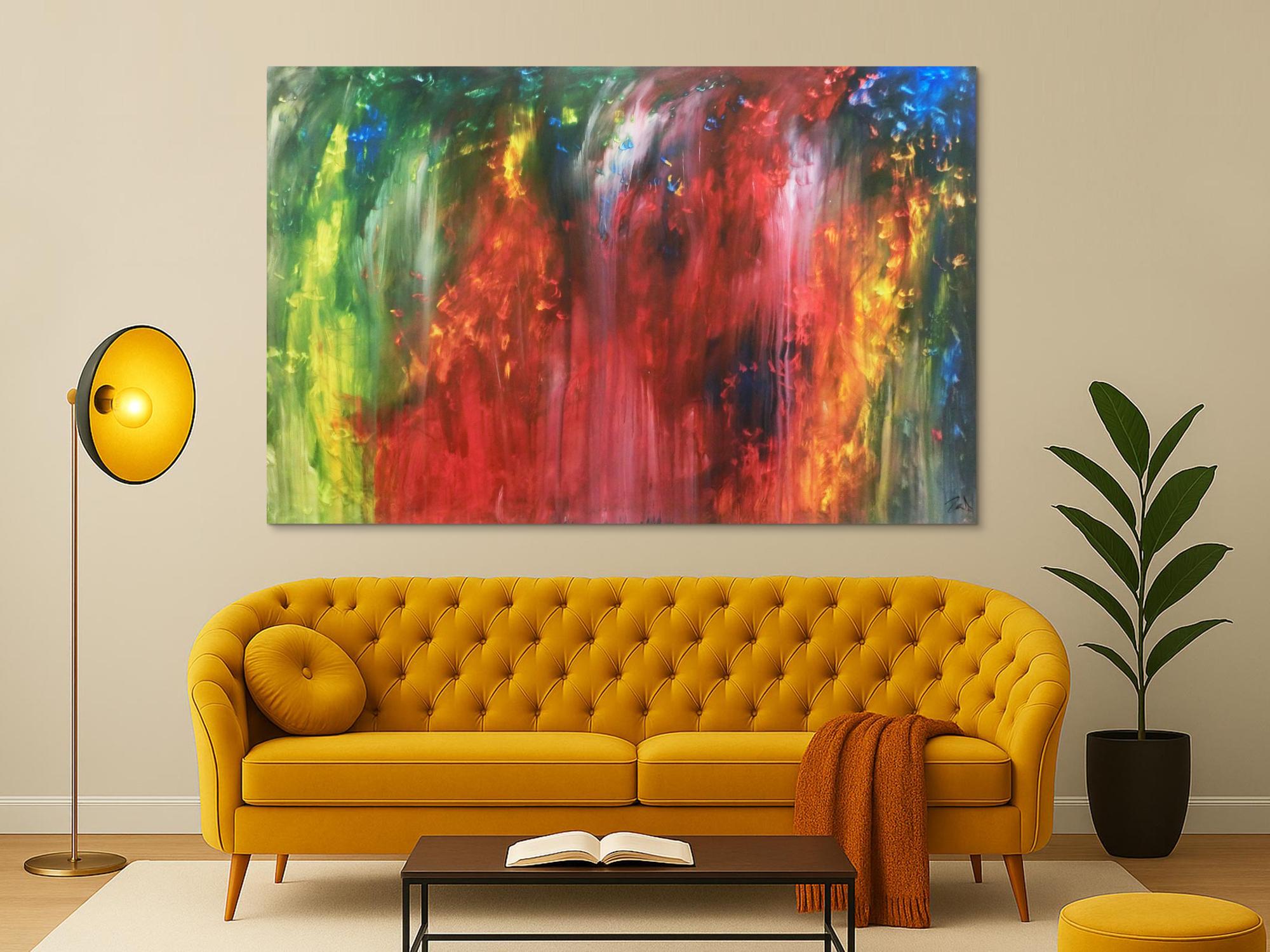 Abstraktes Actylbild bunt modern Loft XXL