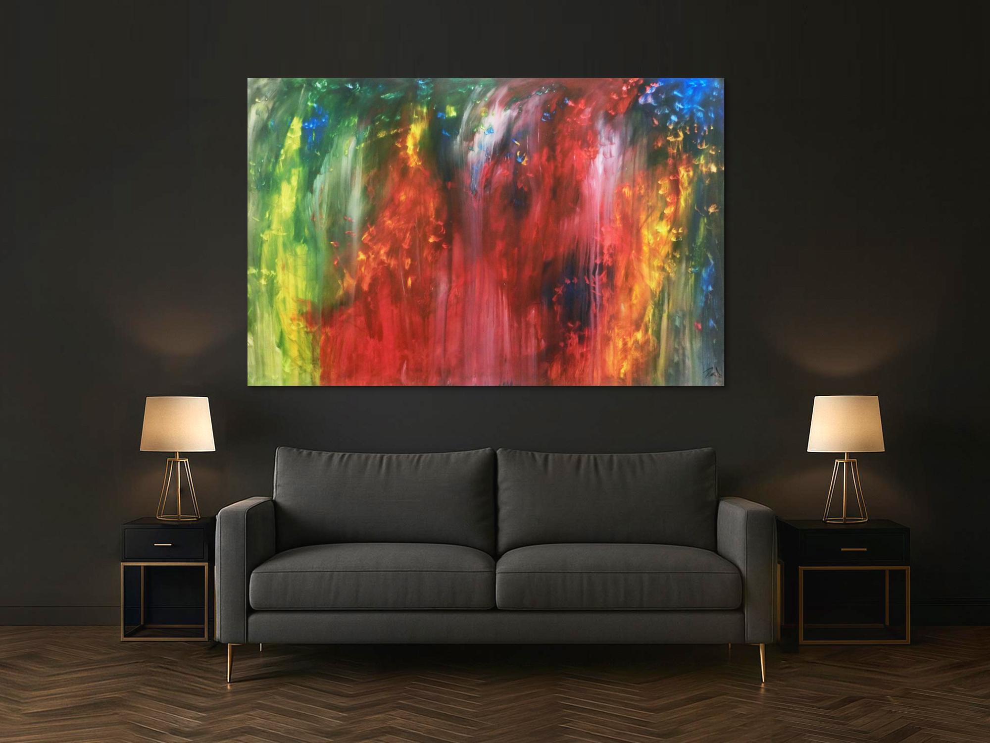 Abstraktes Actylbild bunt modern Loft XXL